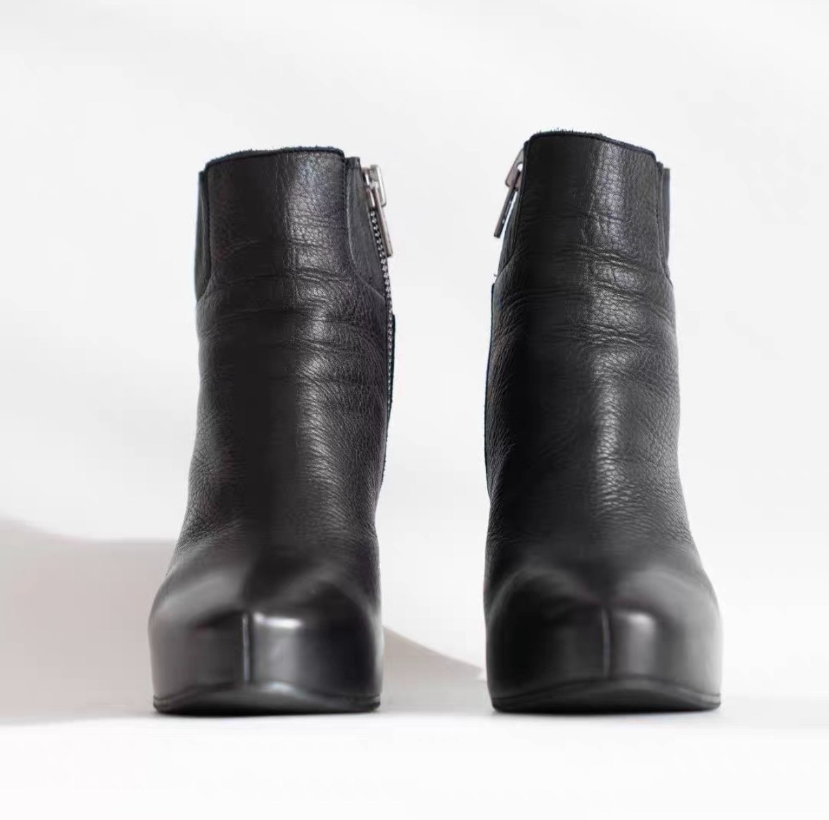 Helmut Lang 2012 Wedge Platform Boots — label