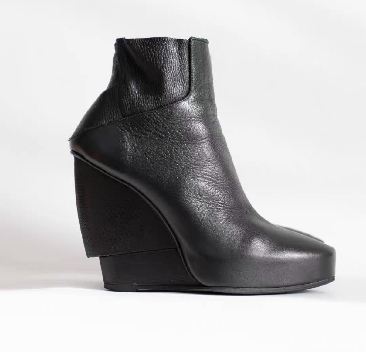 Helmut Lang 2012 Wedge Platform Boots — front