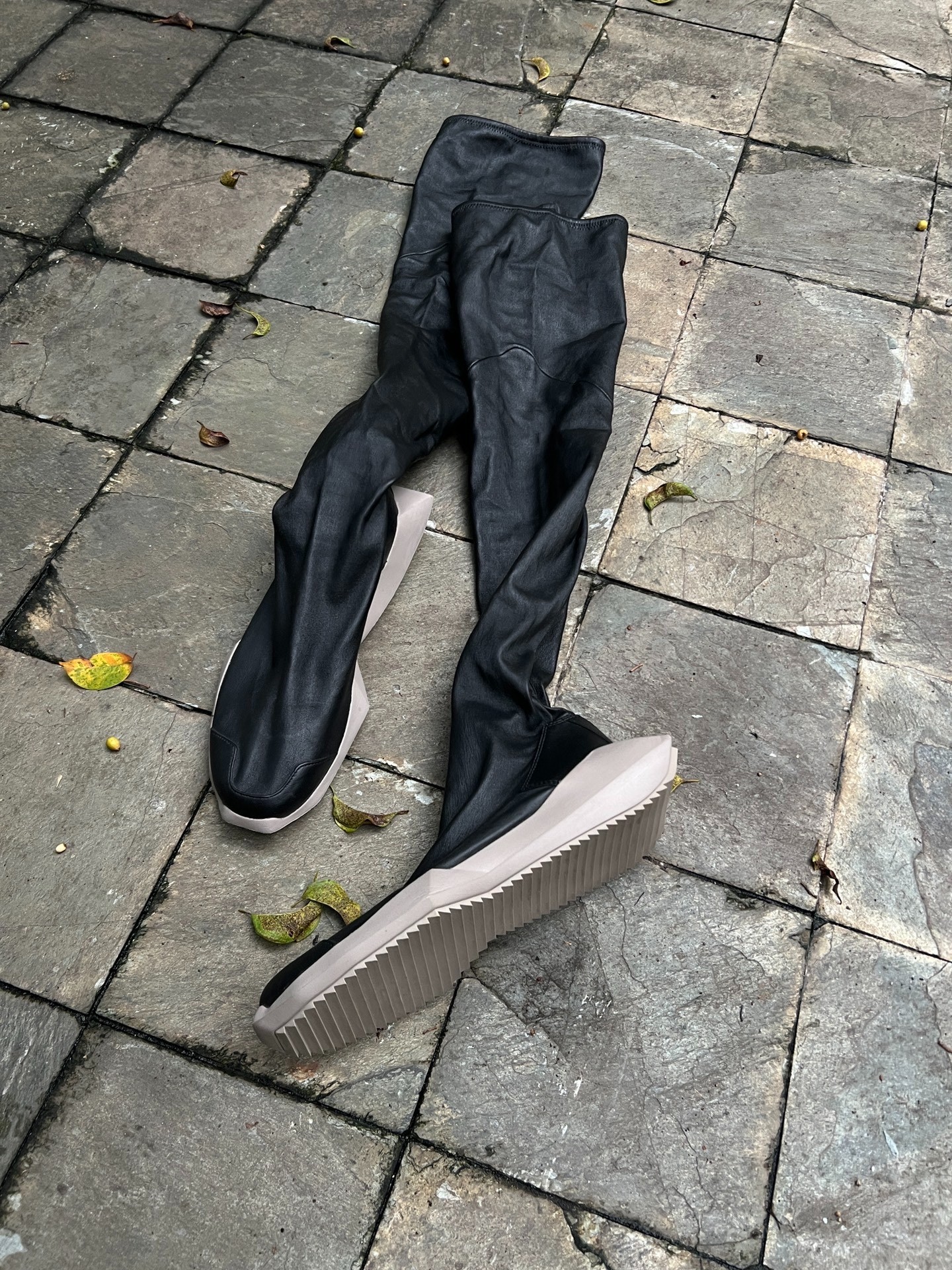 Rick Owens x Adidas 14FW High-Top Boots — detail
