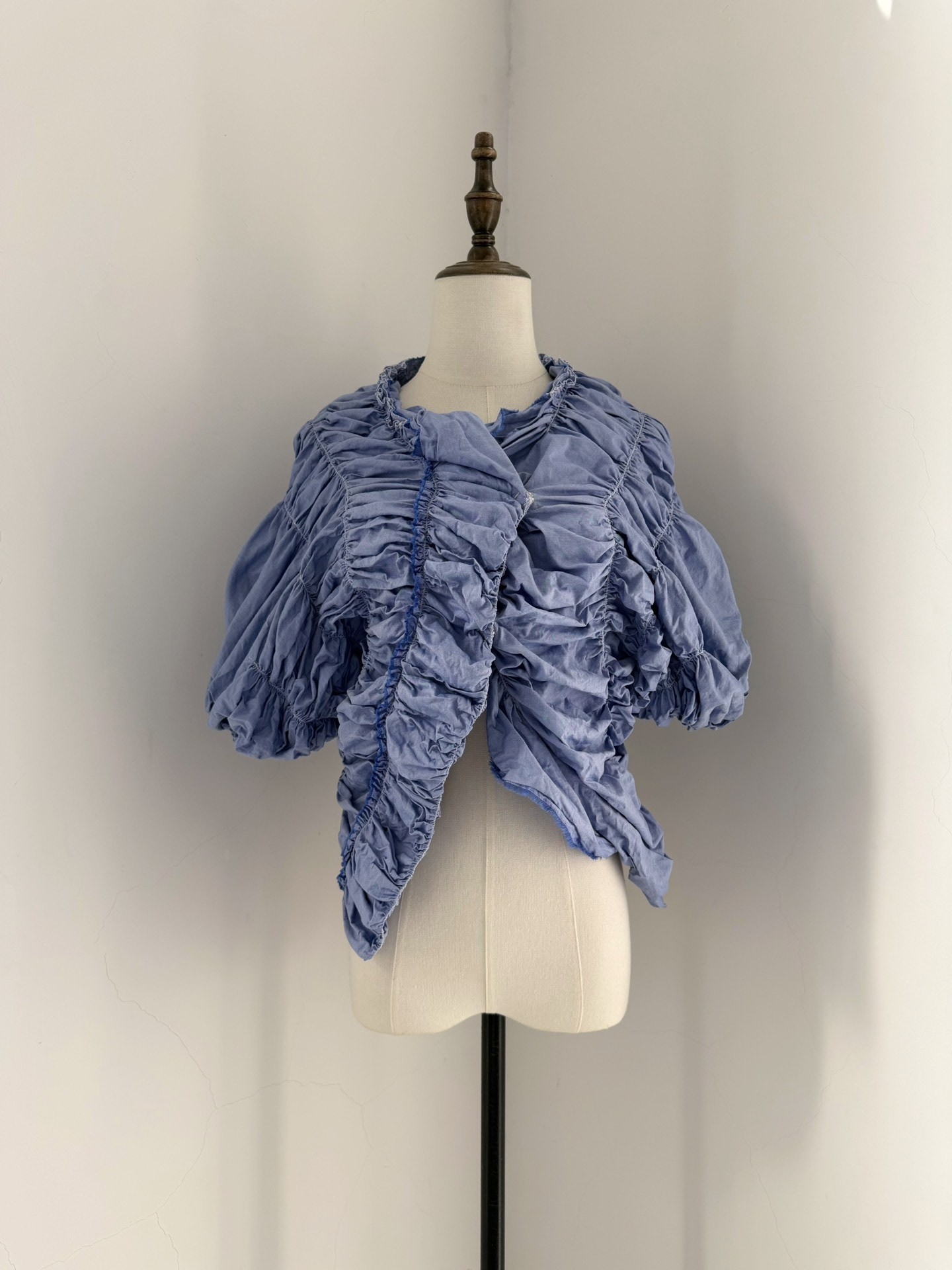 Comme des Garcons Tricot Ruched Short Sleeve Top