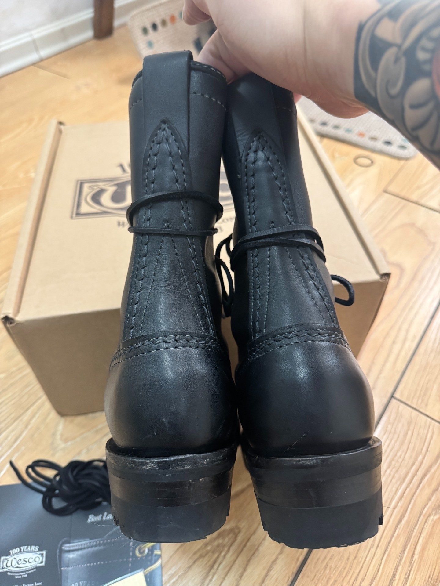 Wesco WJ Japan Limited Black Boots — detail