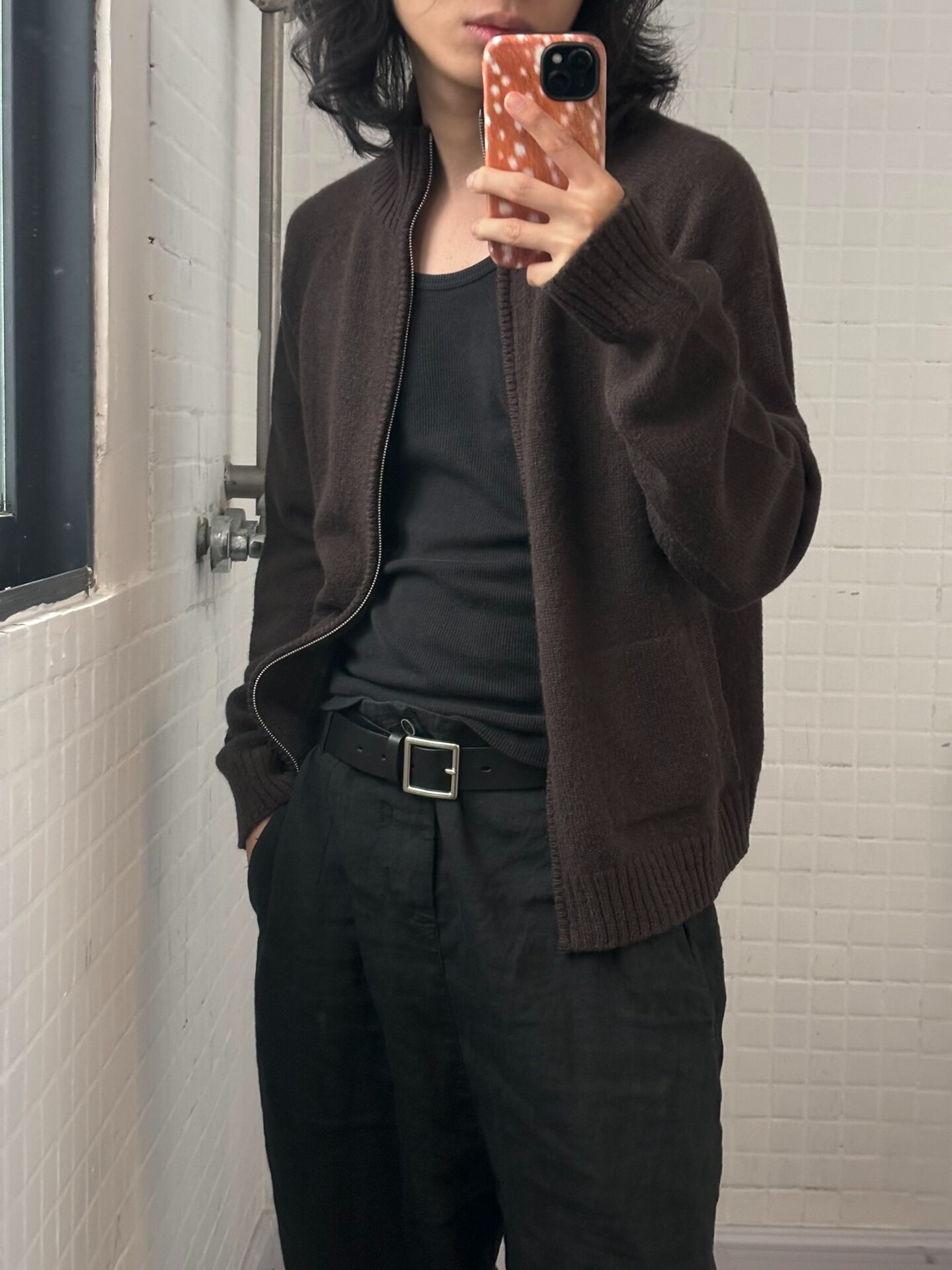 Dries Van Noten 00's Brown Wool Cardigan
