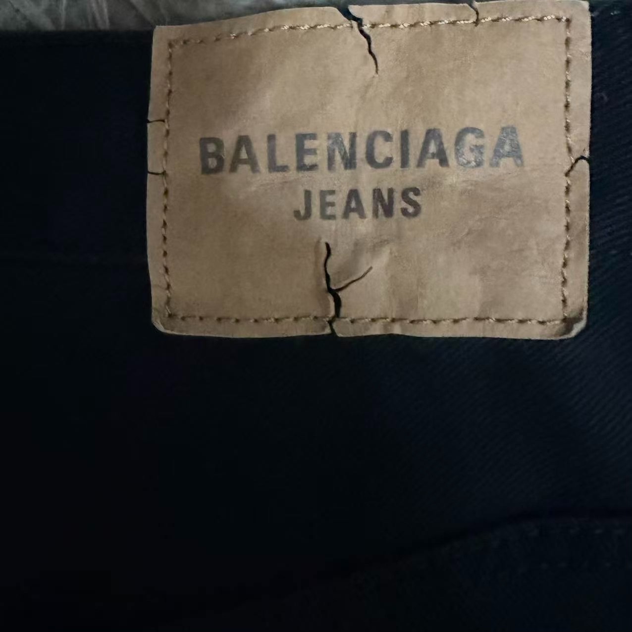 Balenciaga SS25 Black Zipper Loose Pants — label