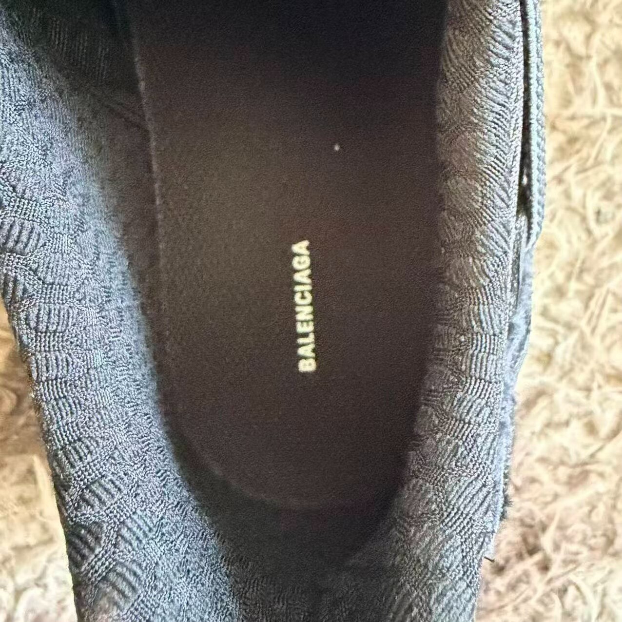 Balenciaga 26 Jet Black Thick-Soled Sneakers — detail