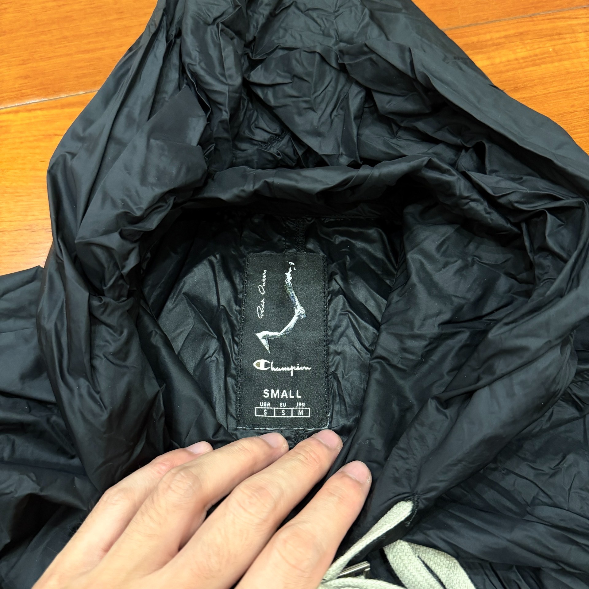 Rick Owens x Champion Zip Hooded Jacket — back