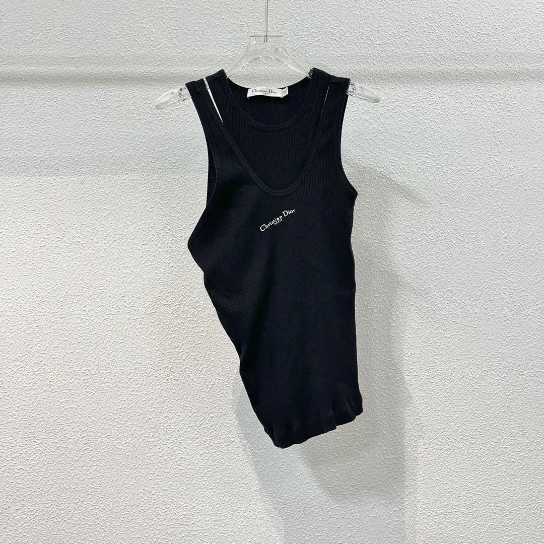 Dior Embroidered Knit Fake Two-Piece Vest