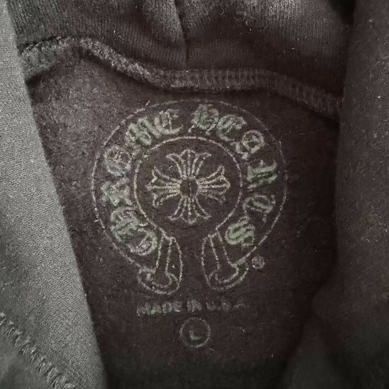 Chrome Hearts Black Blue Gothic Hoodie — detail