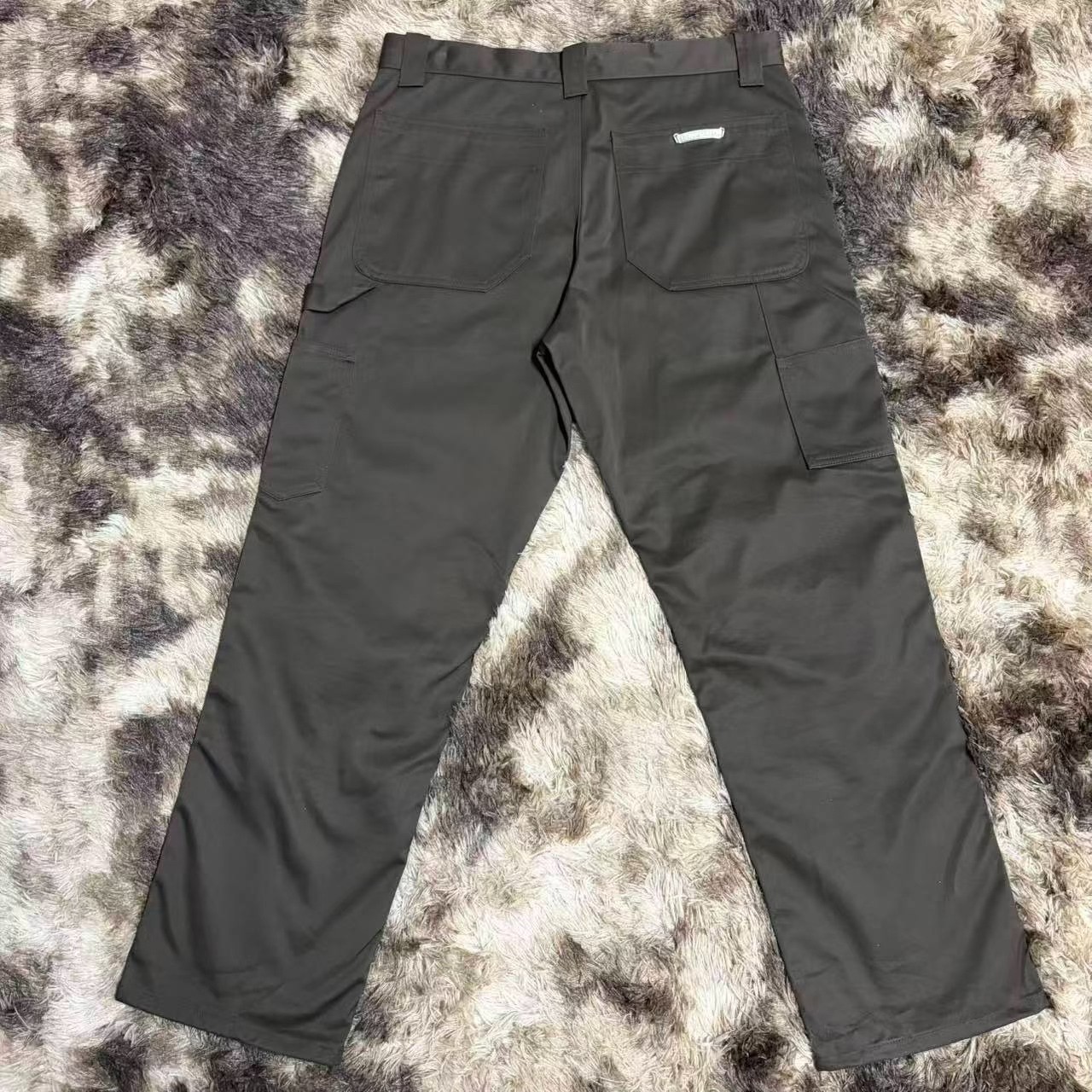 Chrome Hearts Double-Knee Brown Work Pants — front