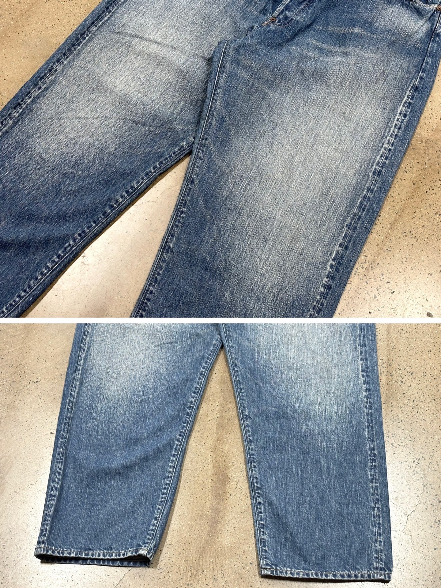 A.PRESSE 25AW Washed Wide Denim Pants — label
