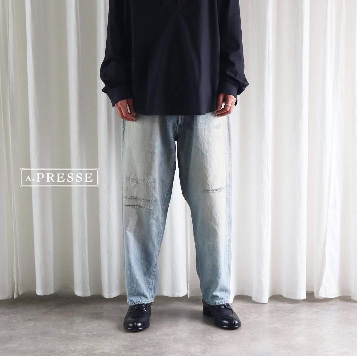 A.Presse 25aw Washed Wide Denim Jeans — back