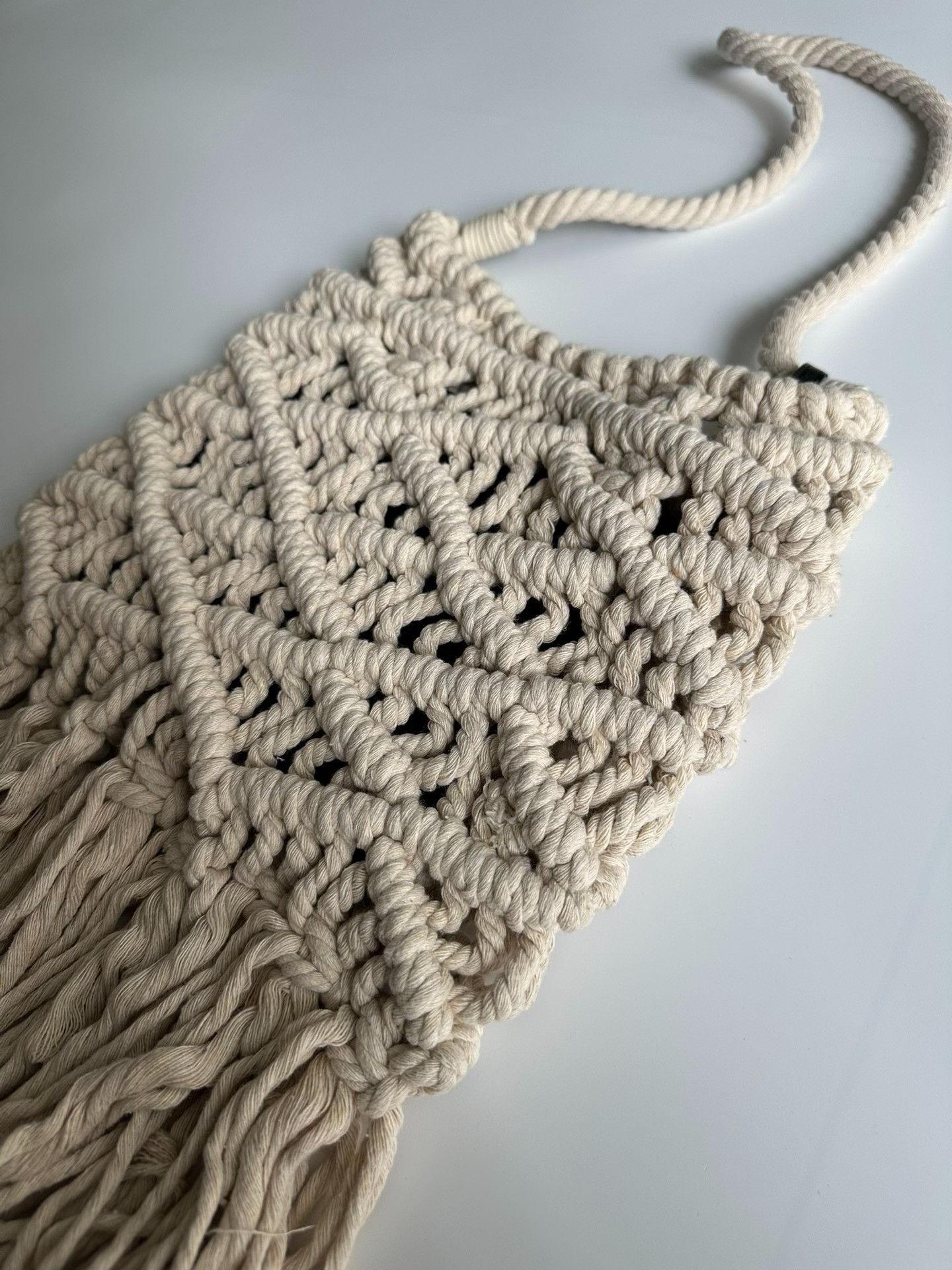 Y's Yohji Yamamoto Woven Fringe Bag — detail