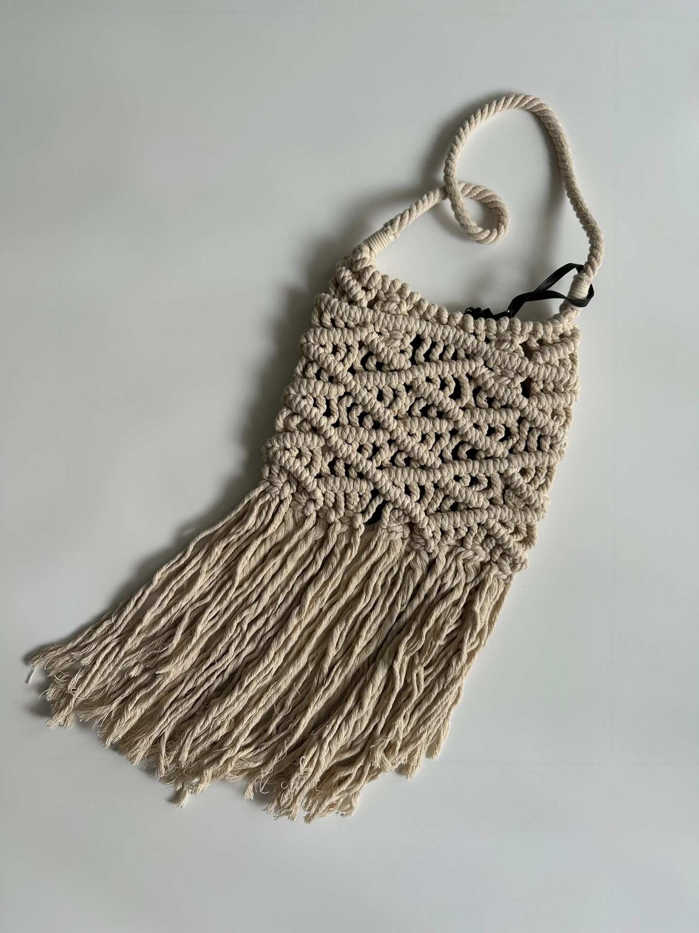 Y's Yohji Yamamoto Woven Fringe Bag — front