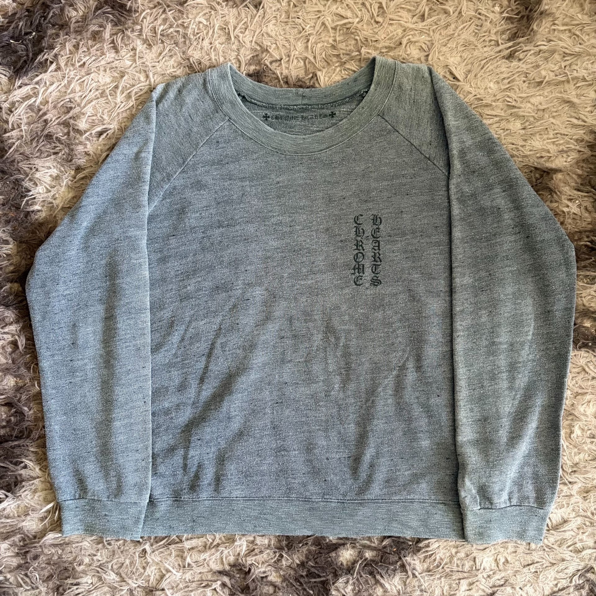Chrome Hearts Gray Cross Crewneck Sweatshirt