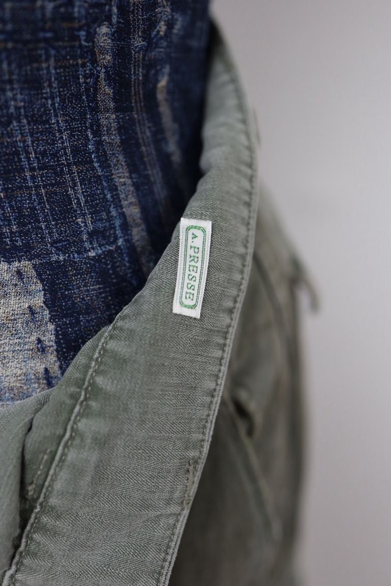 A.PRESSE Vintage M-47 Cargo Pants — label
