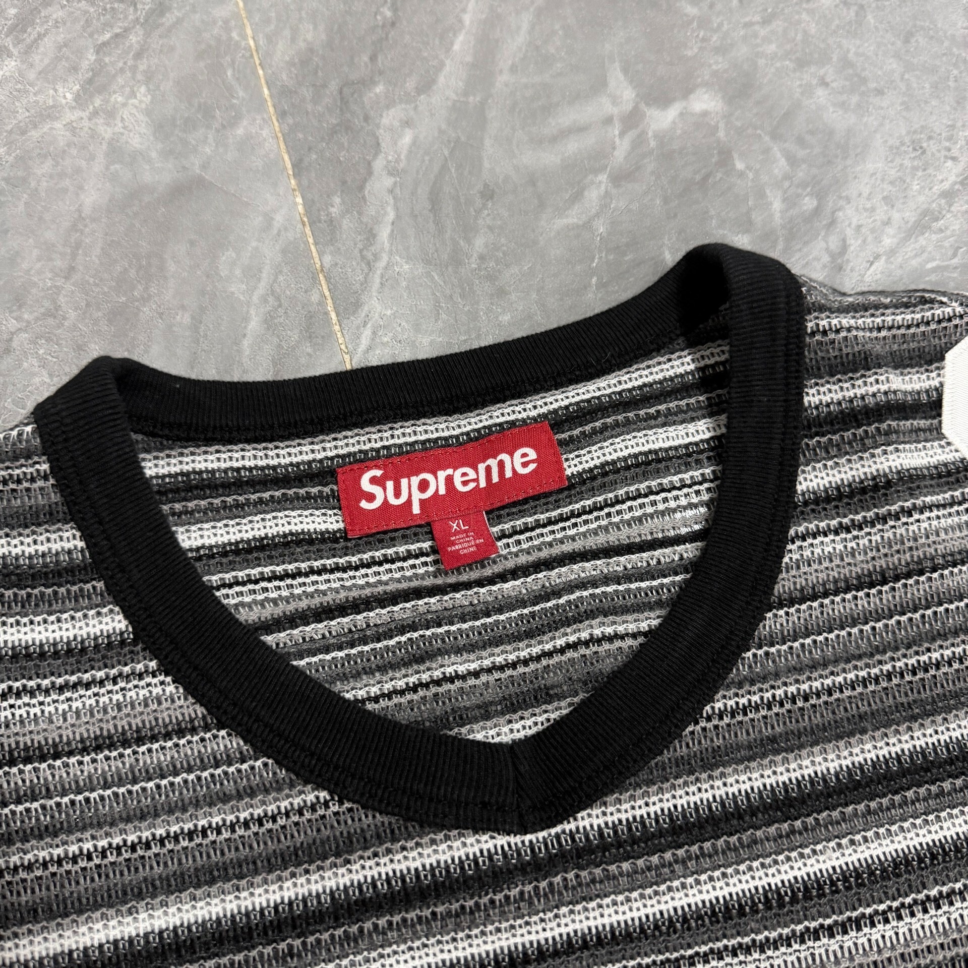 Supreme SS25 Week11 Open Knit Football Top — back