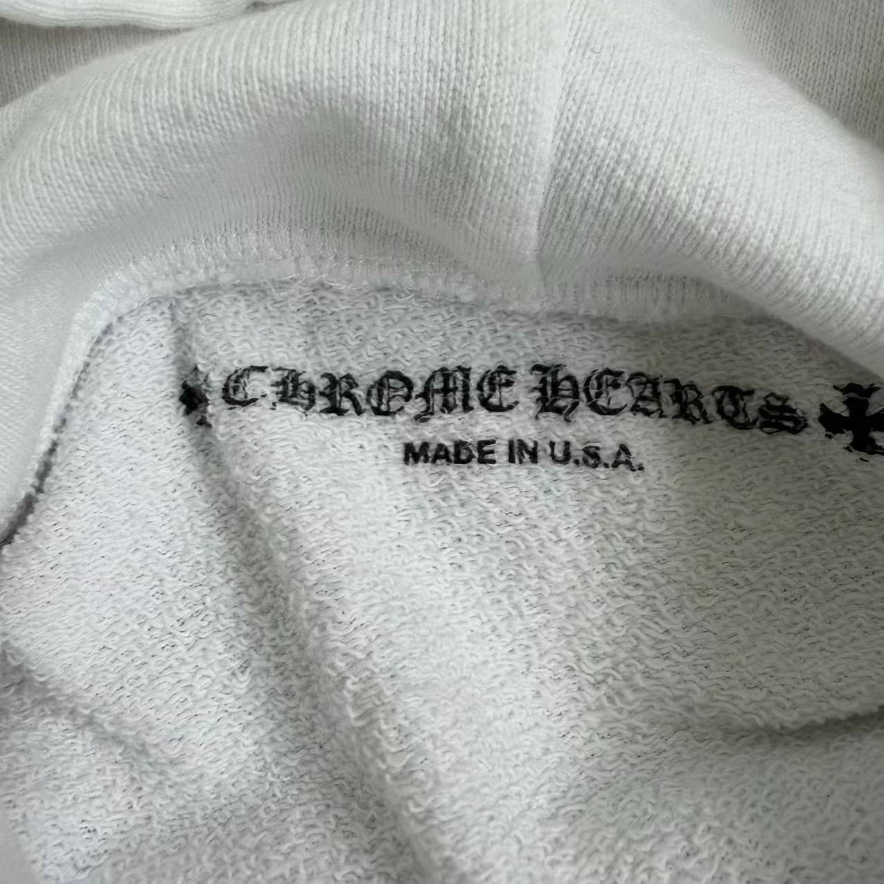 Chrome Hearts Mattyboy White Hoodie — detail