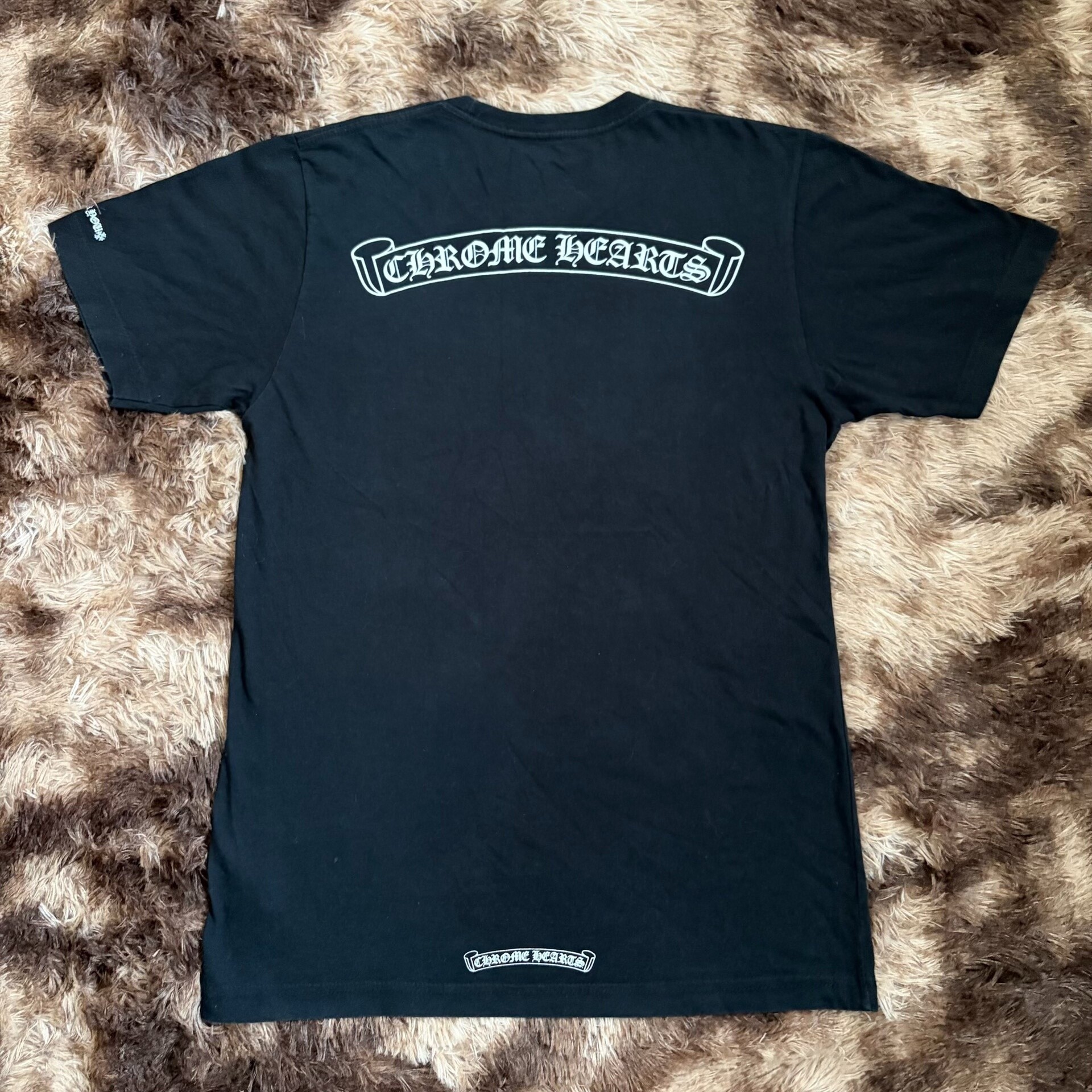 Chrome Hearts Black Scroll Short Sleeve Tee