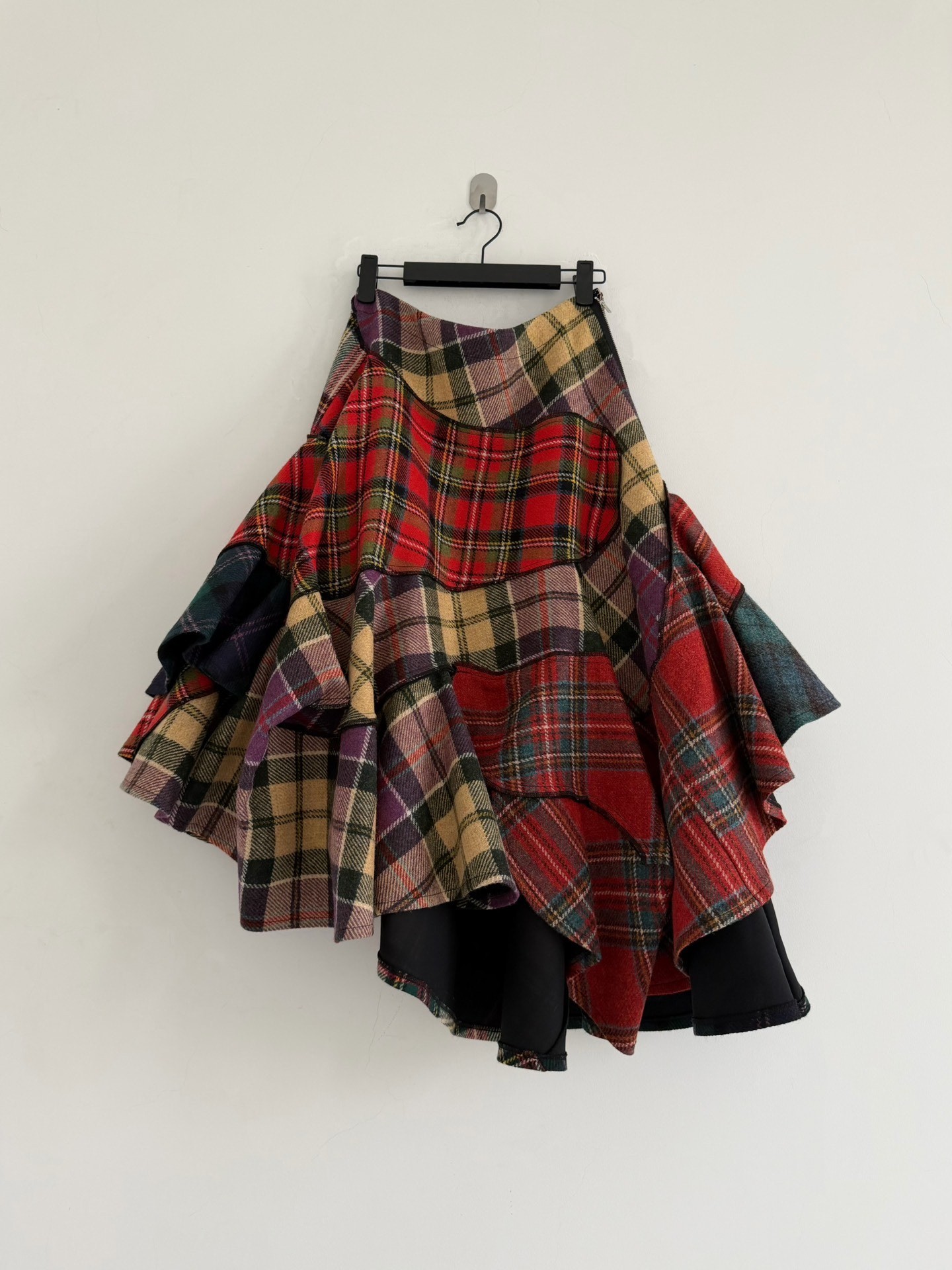 Comme des Garçons Tricot Plaid Wool Skirt — back