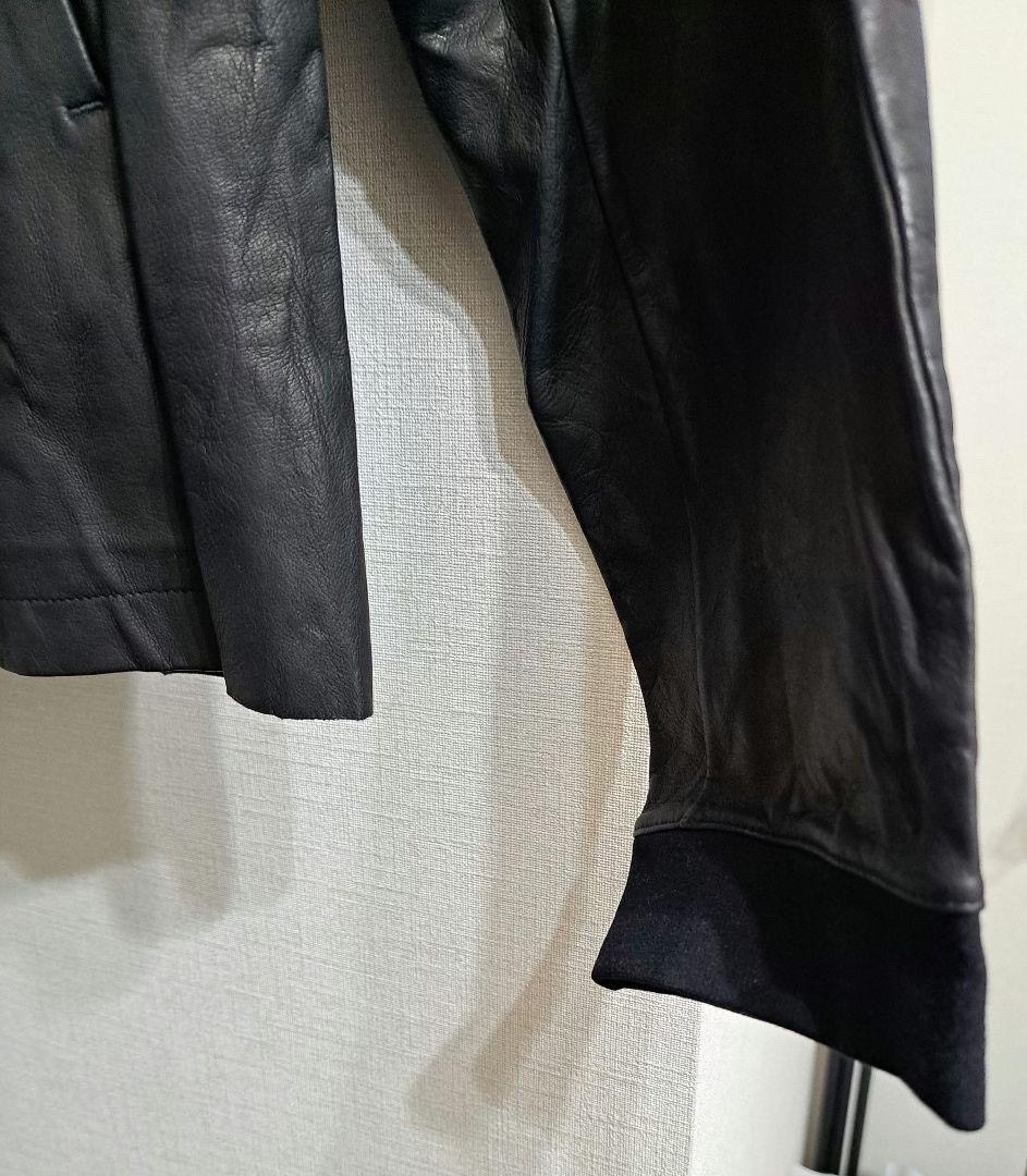 Devoa Black Suede Zip Jacket — back