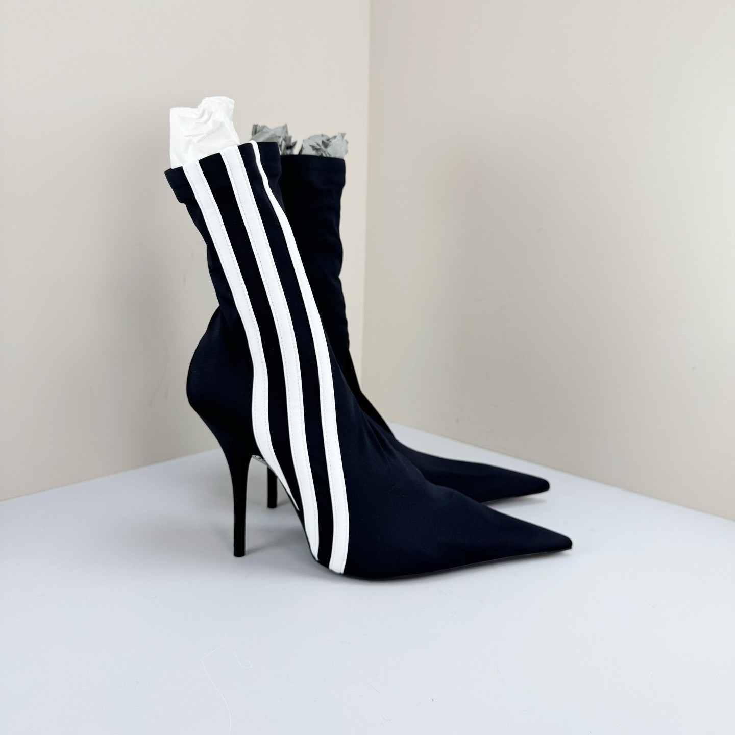 Balenciaga x Adidas Collab Sock Heels — back