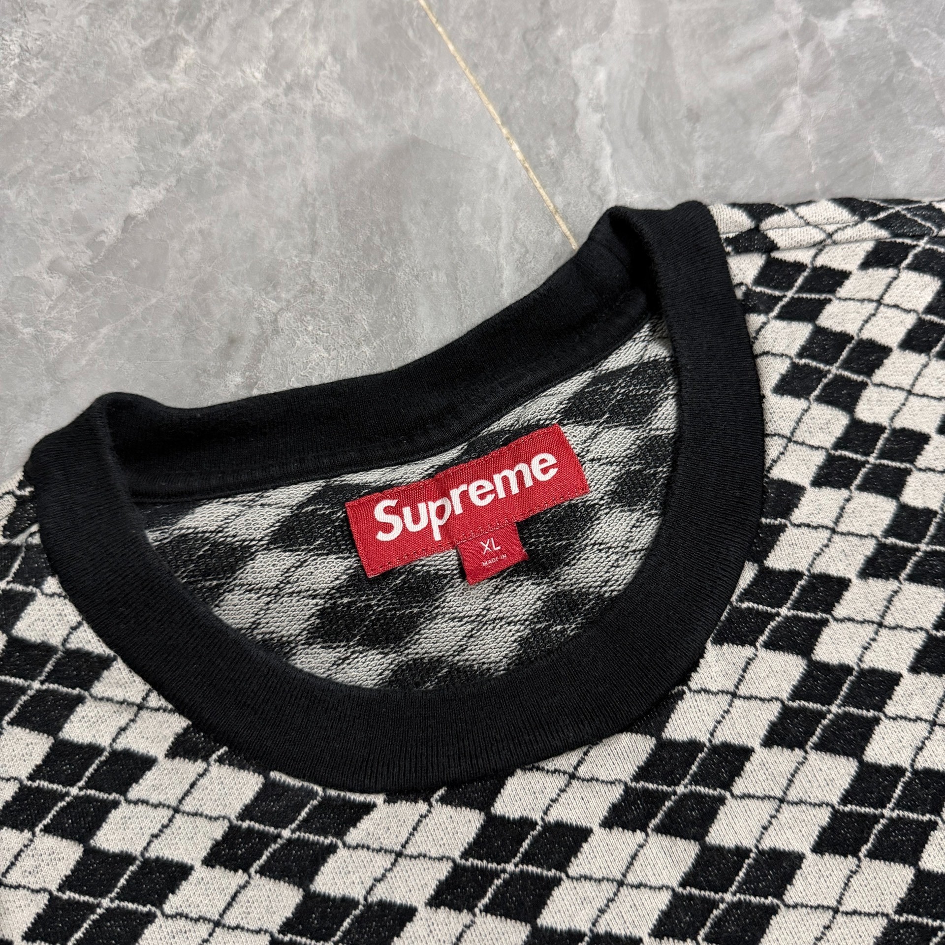 Supreme SS25 Diamond Jacquard Tee — back