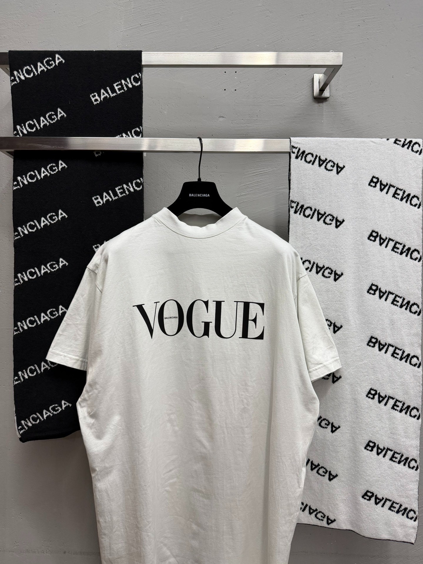 Balenciaga x Vogue White Short-sleeve Tee — detail