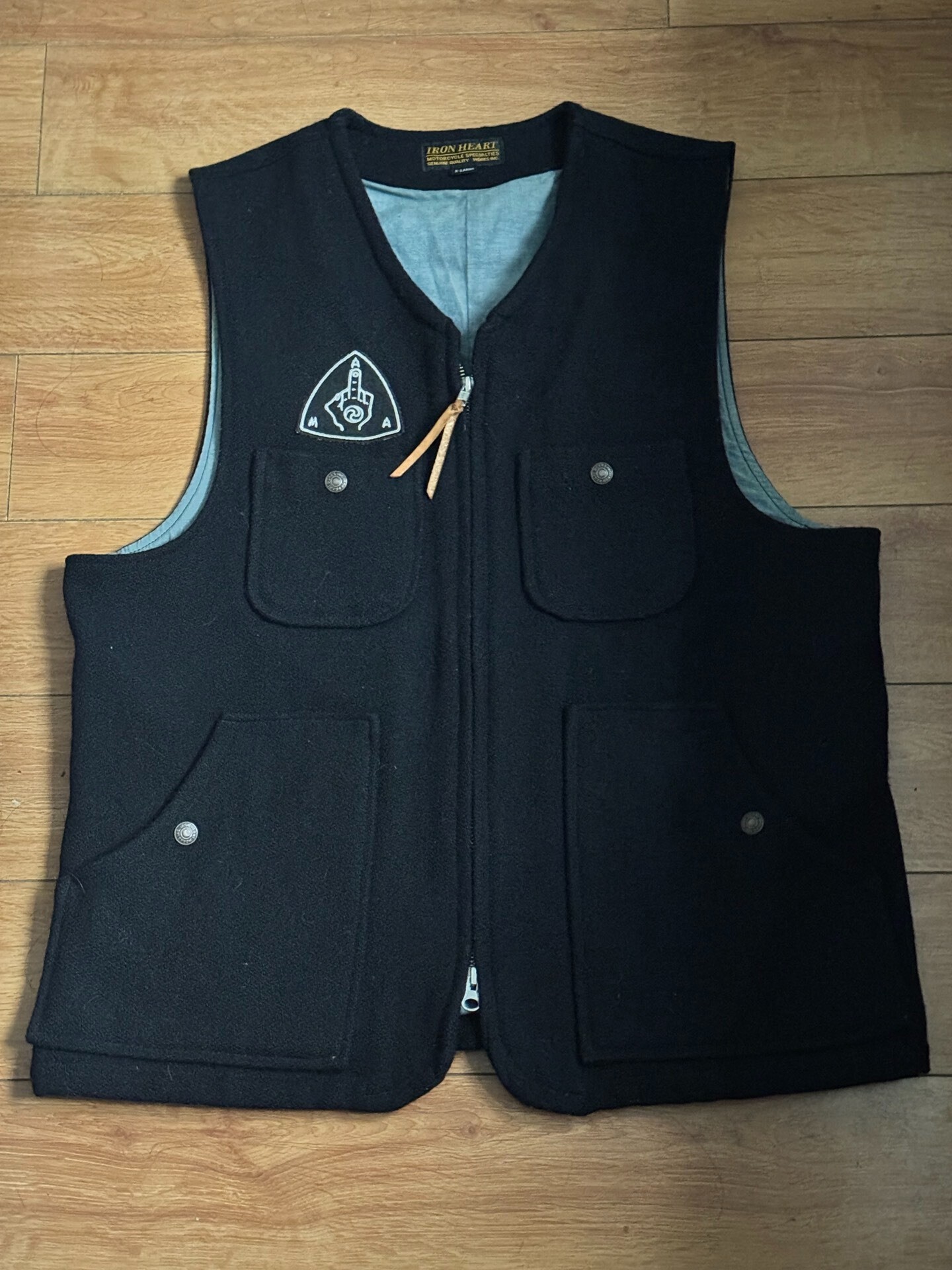 Iron Heart Wool Motorcycle Vest