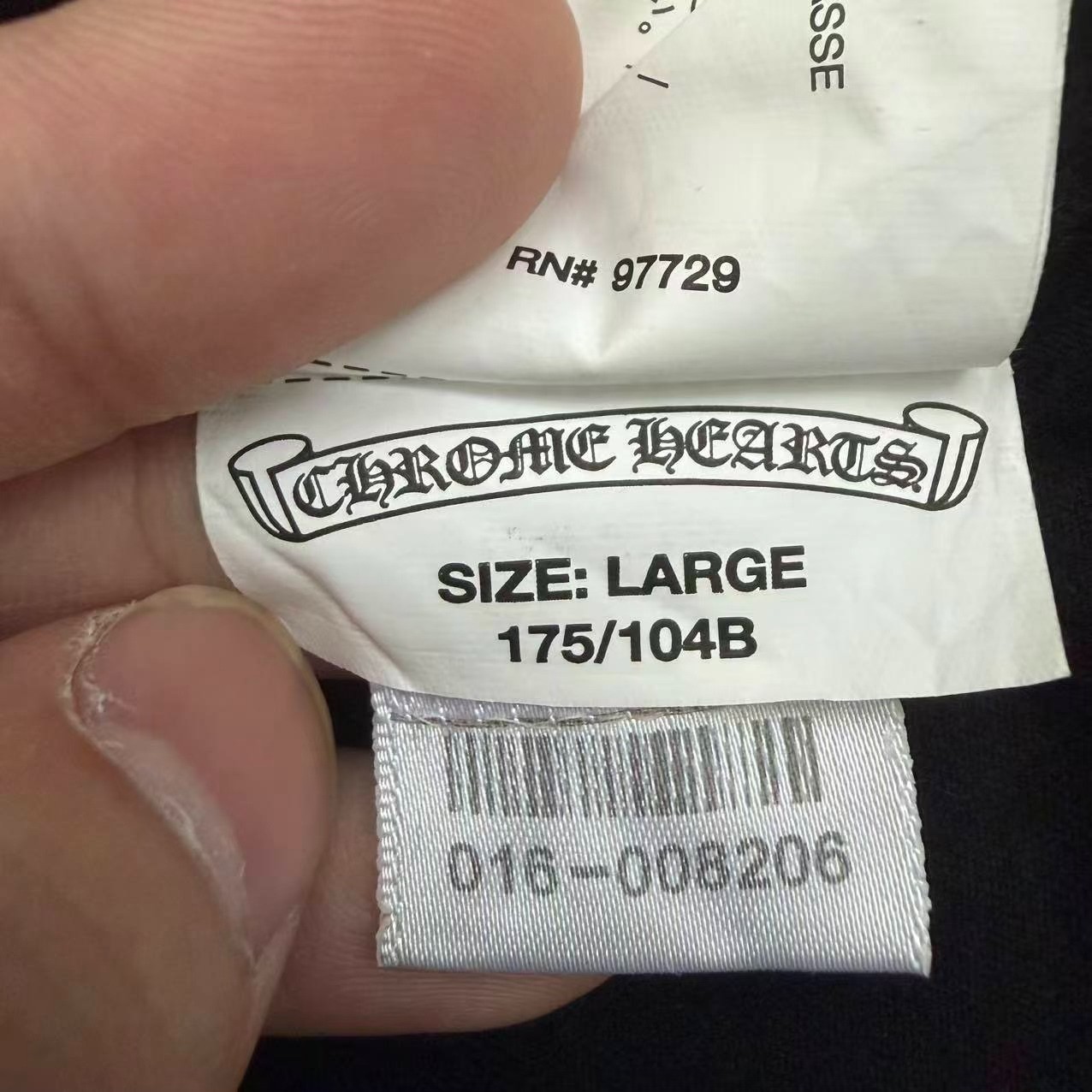Chrome Hearts HK Limited Cross Tee — label