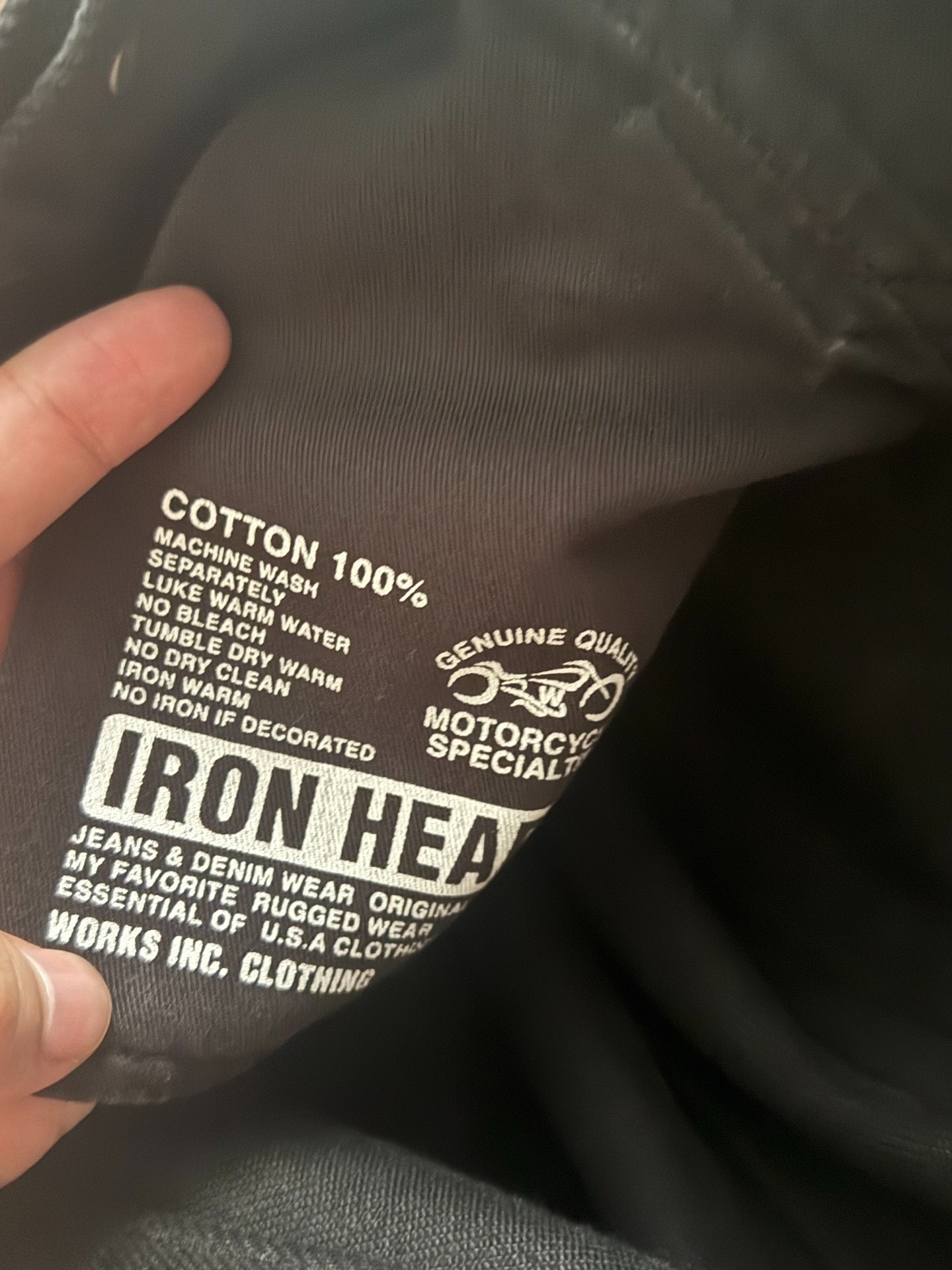 Iron heart 9666z 21oz Black Jeans — back