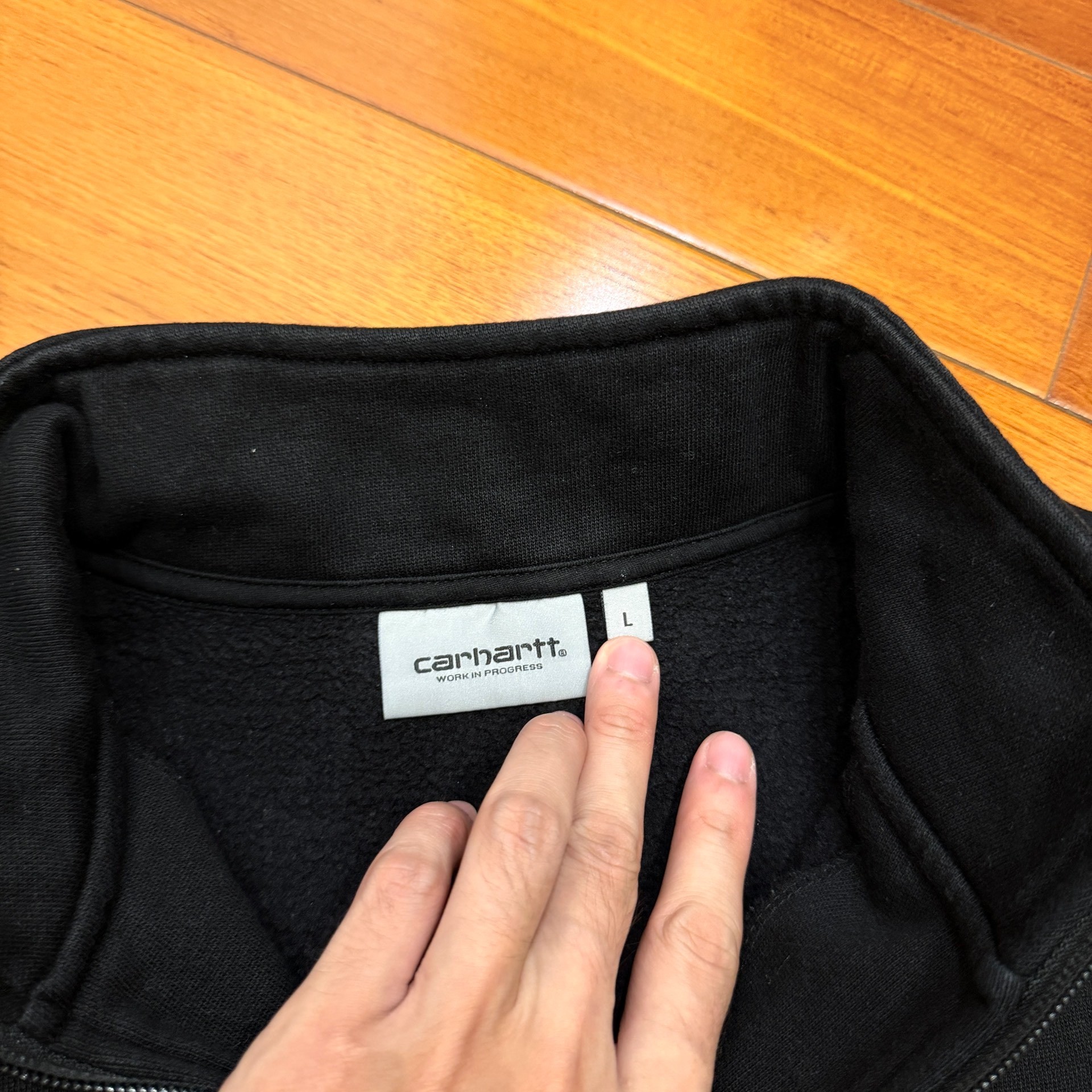 Carhartt Half-Zip Embroidered Sweatshirt — detail
