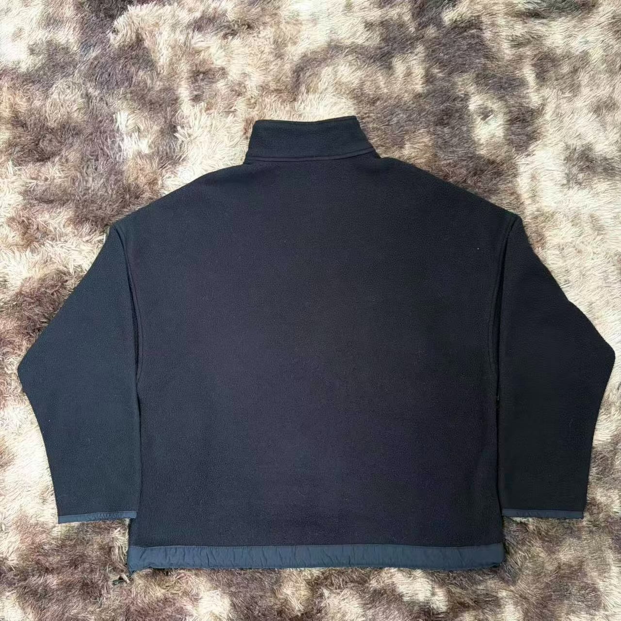 Chrome Hearts Black Half-Zip Fleece Jacket — front