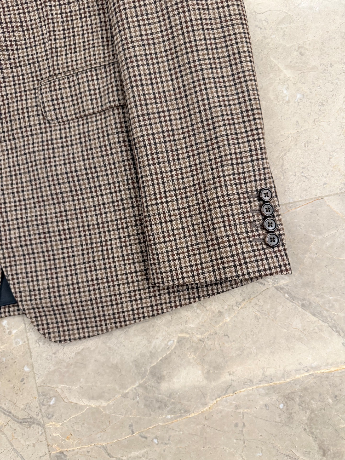 Celine Hedi Slimane 22FW Check Wool Blazer — detail