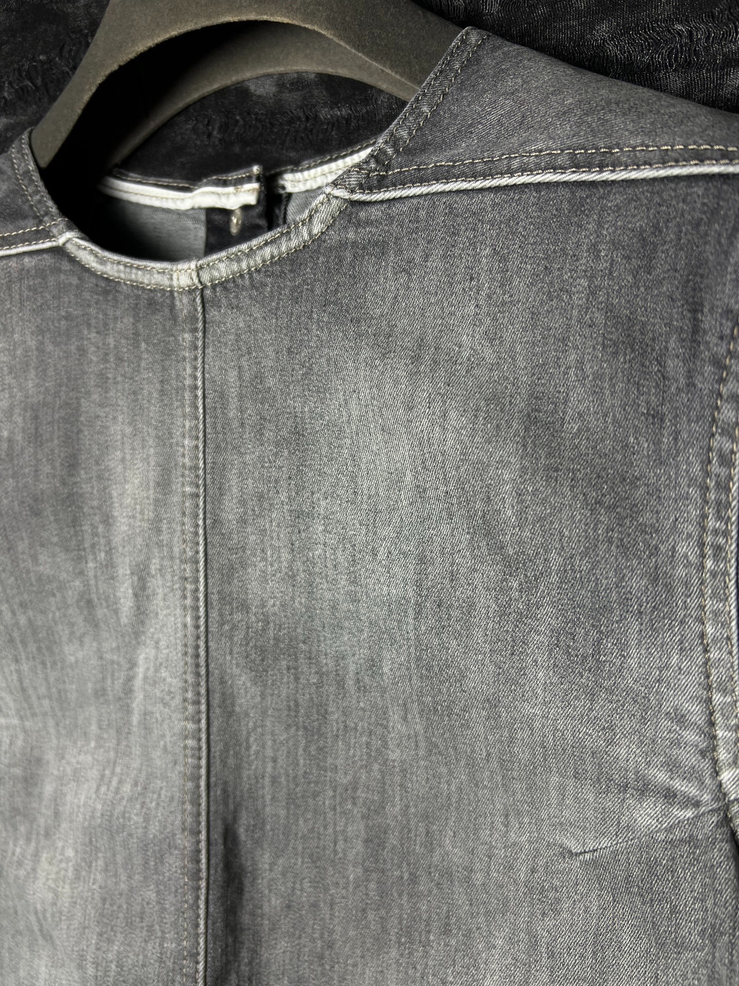 Rick Owens 20FW Denim Open Back Dress — front