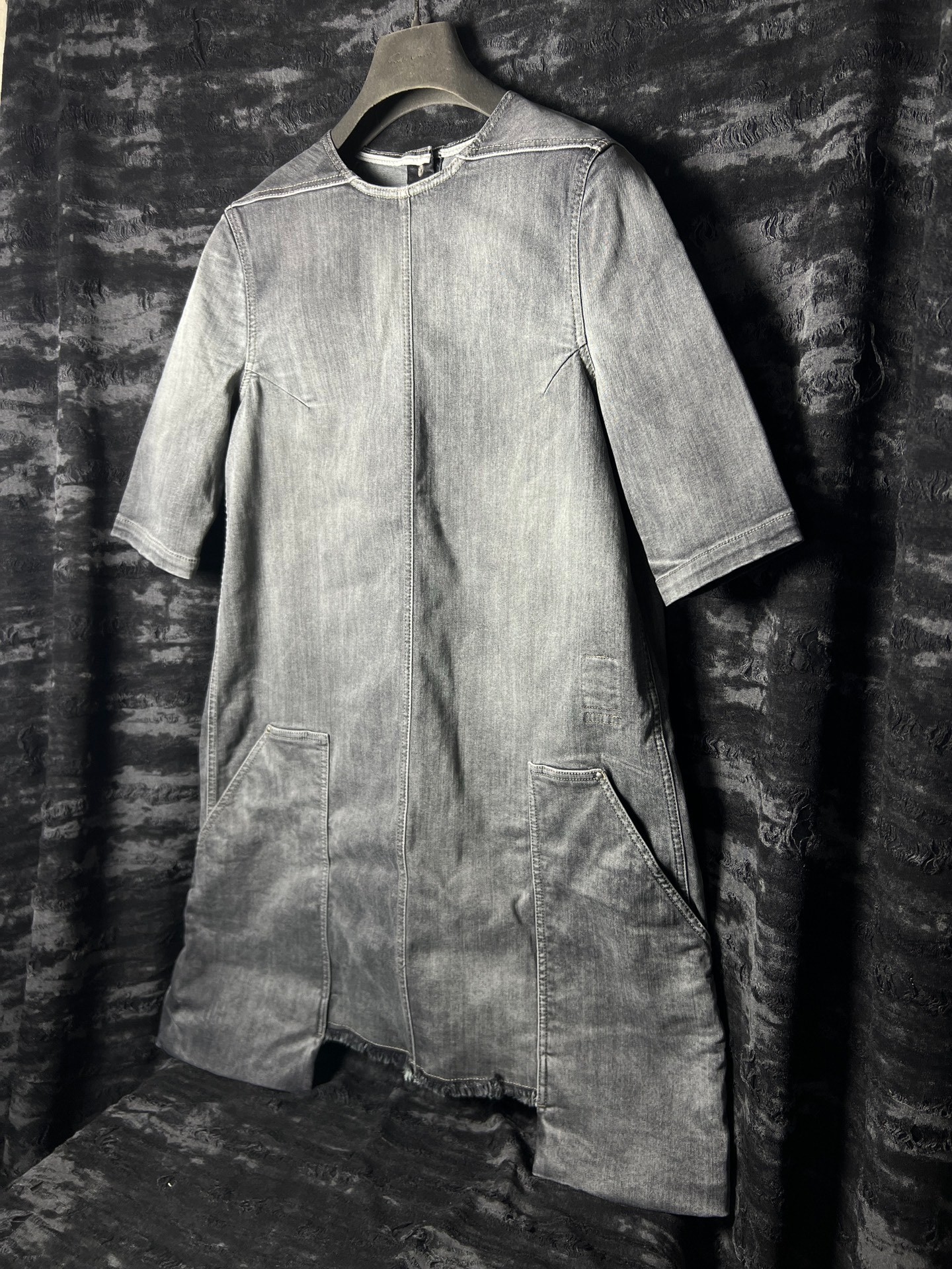 Rick Owens 20FW Denim Open Back Dress — detail