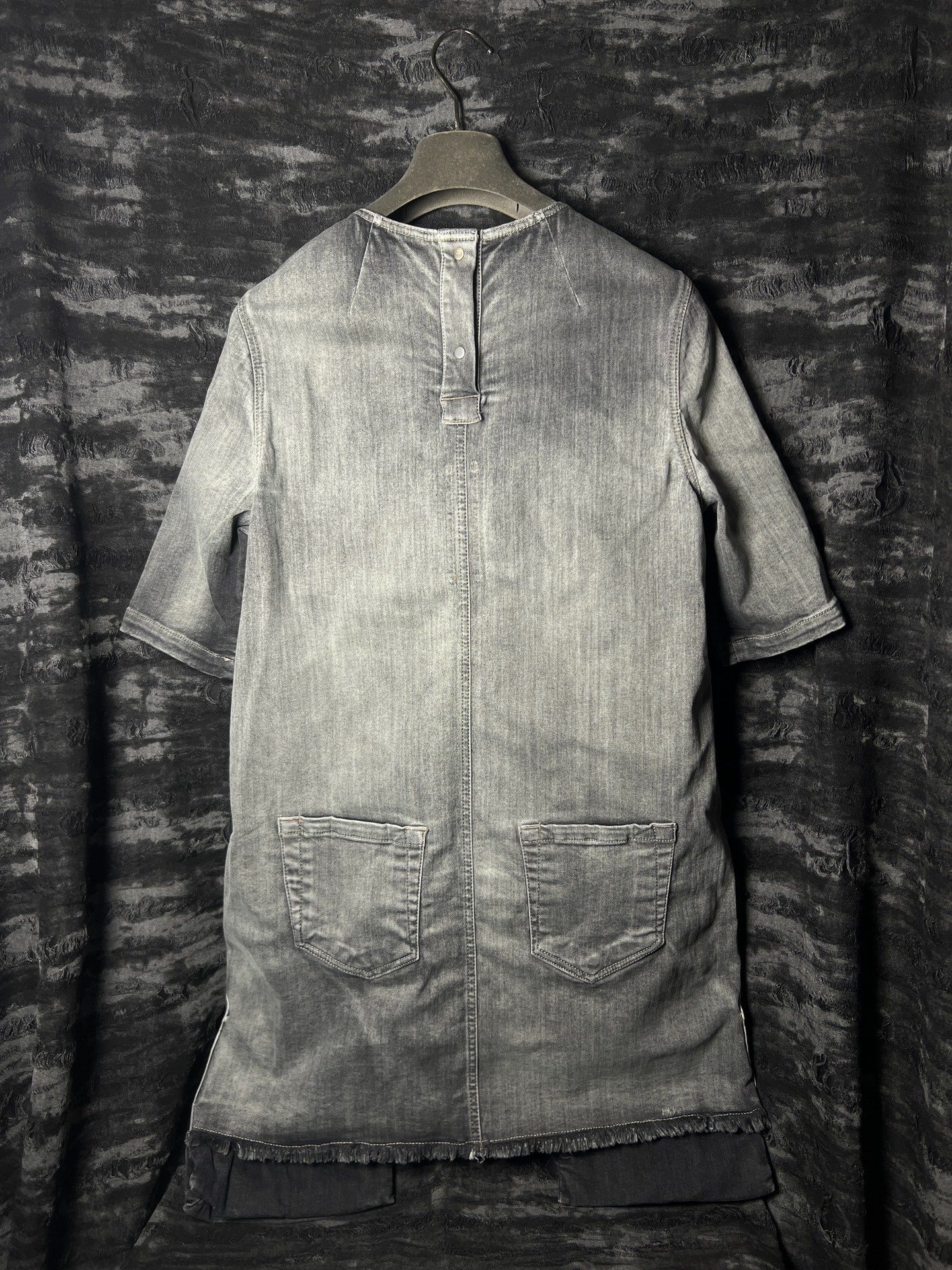 Rick Owens 20FW Denim Open Back Dress — back