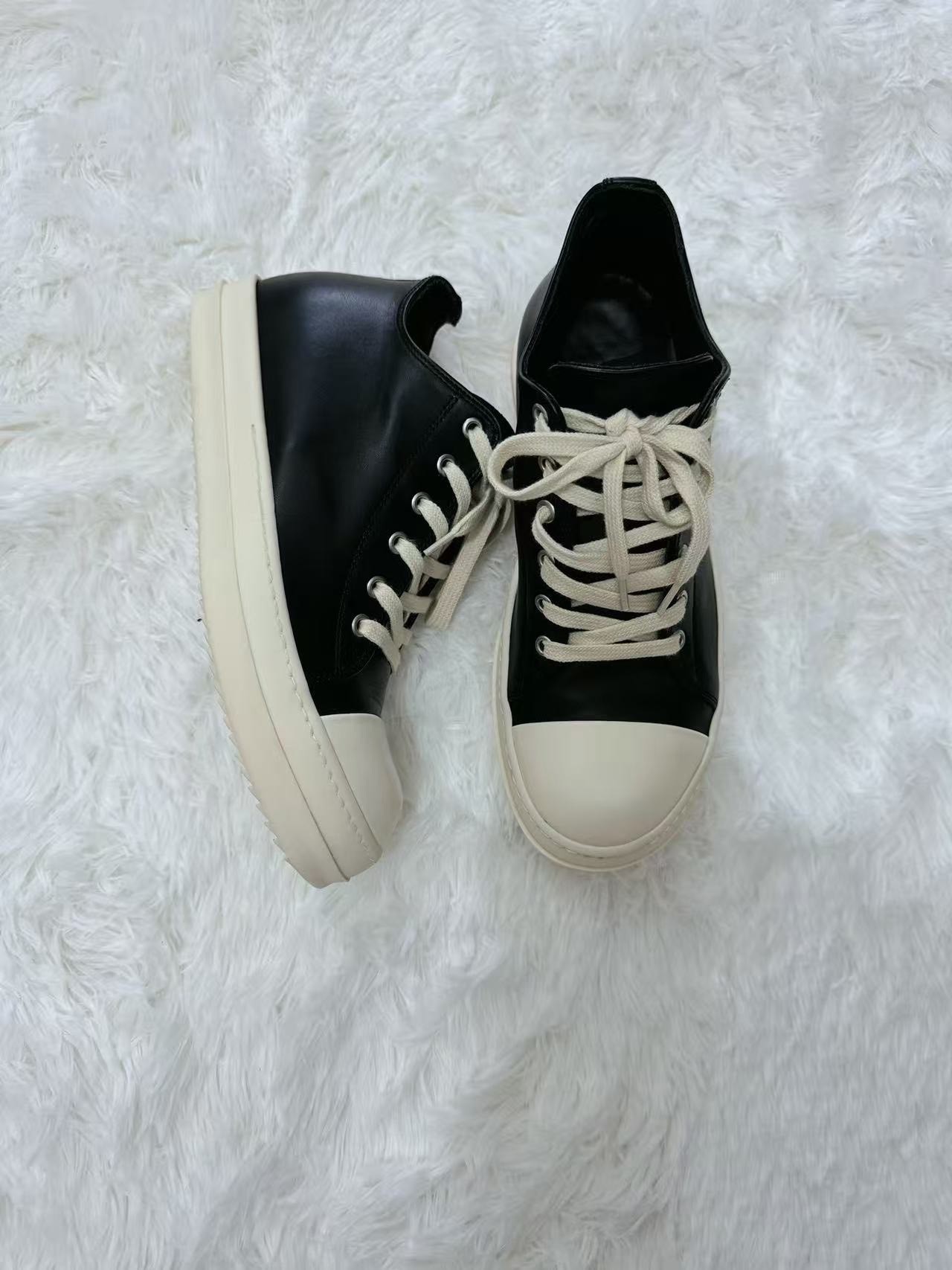 Rick Owens 24FW Leather Low-Top Sneakers
