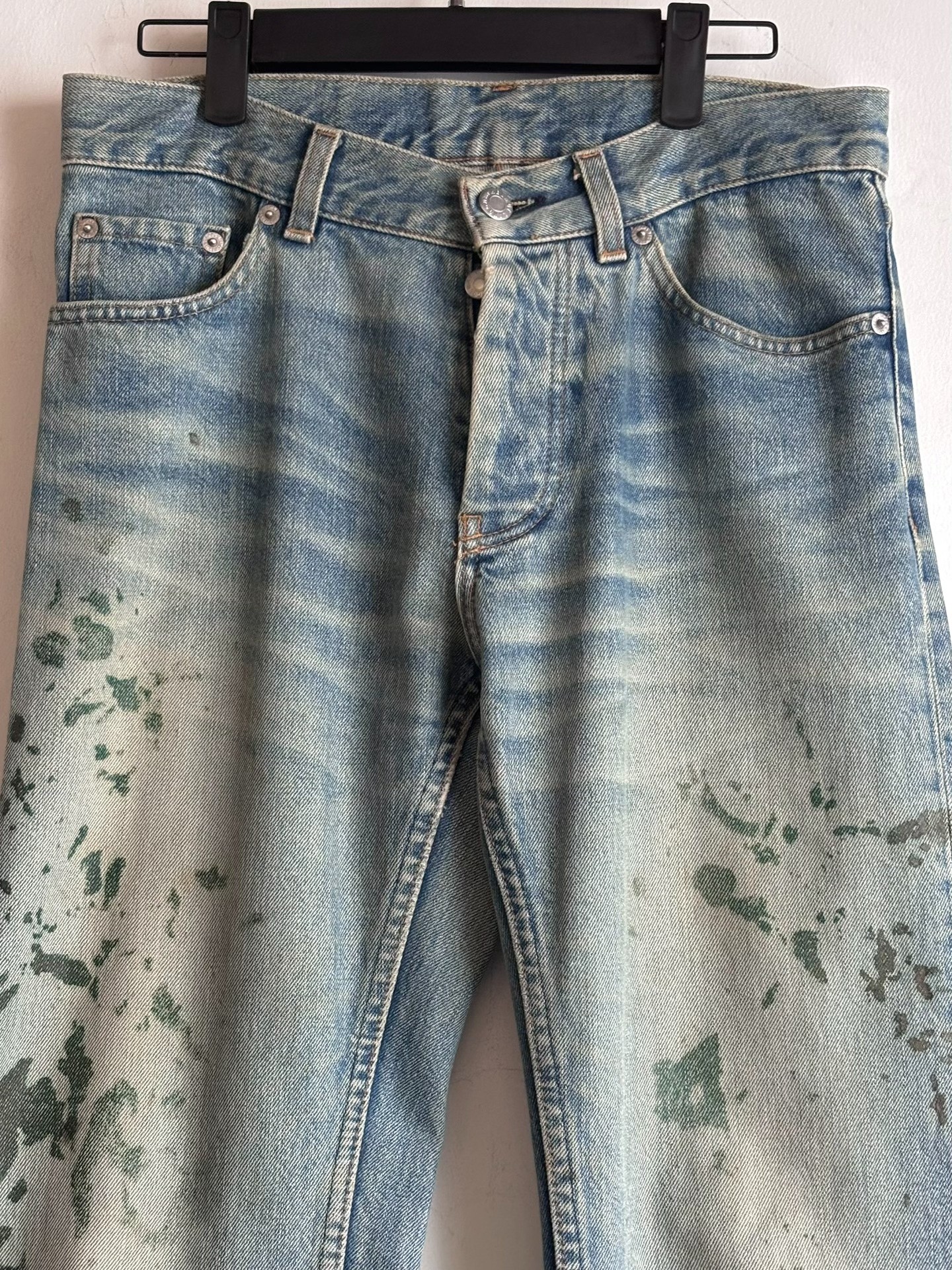 Helmut Lang AW1998 Splatter Jeans — detail