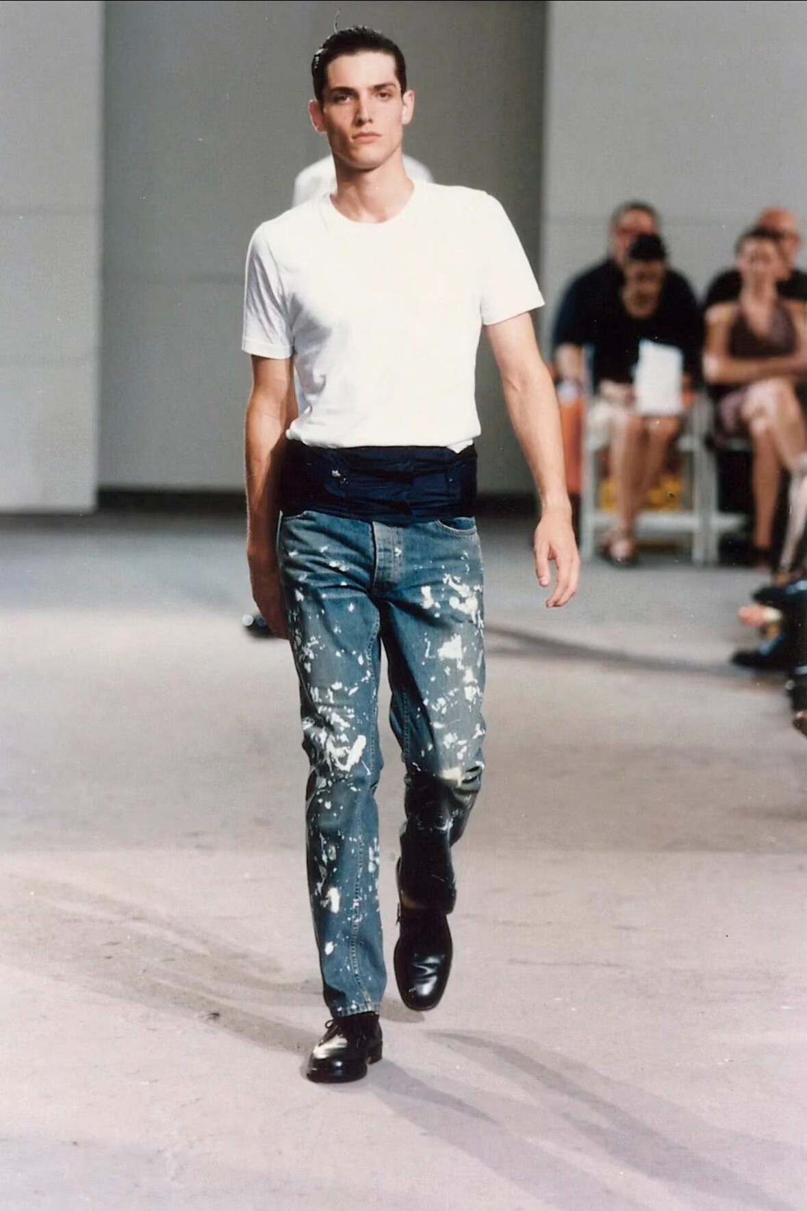 Helmut Lang AW1998 Splatter Jeans — front