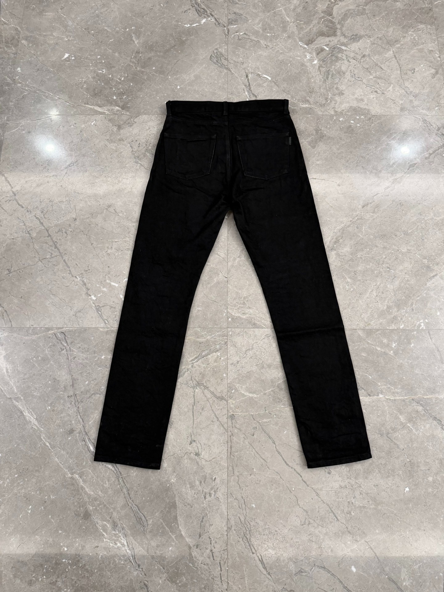 Saint Laurent SLP D20 Black Straight Jeans — front