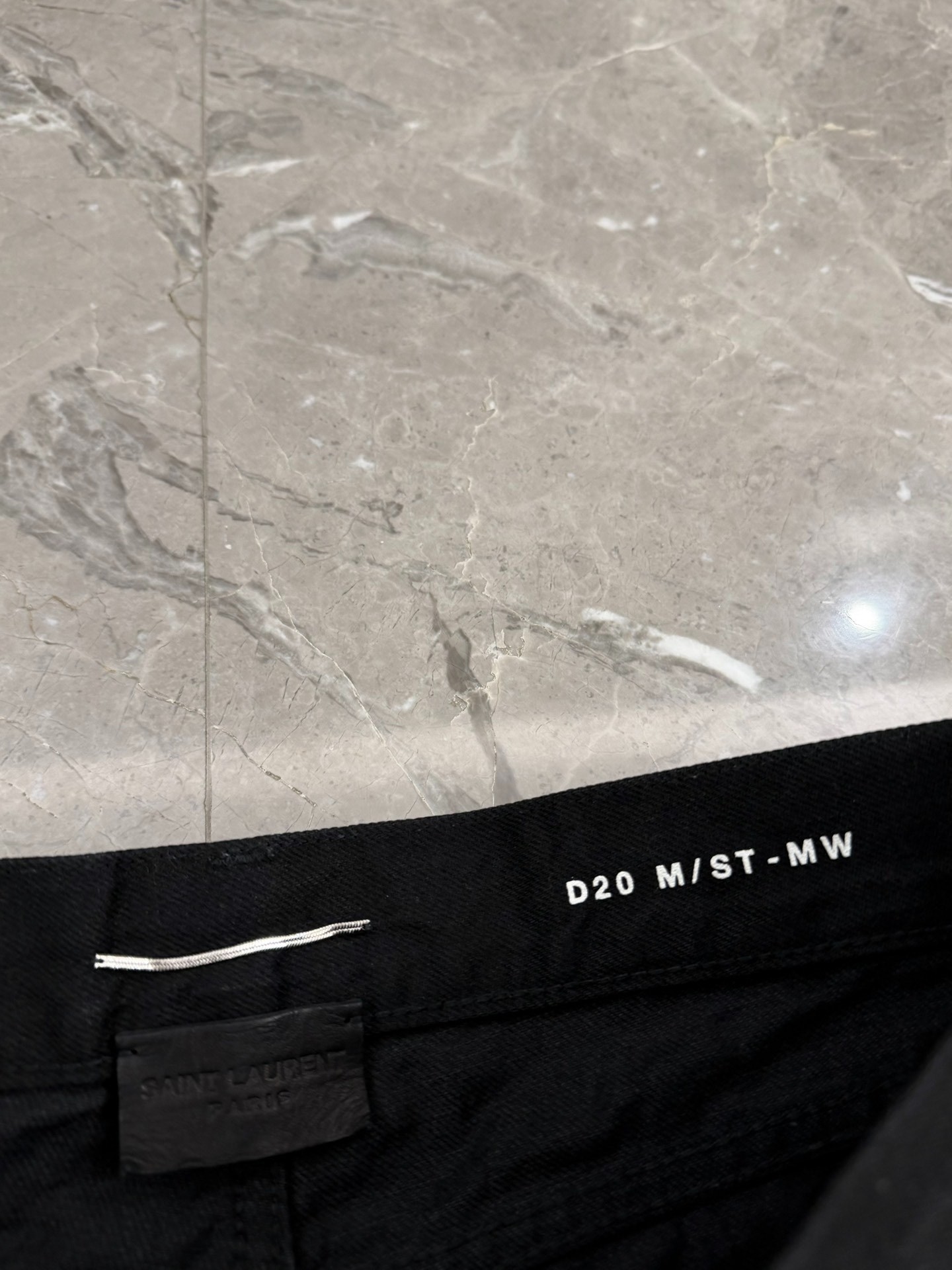 Saint Laurent SLP D20 Black Straight Jeans — back