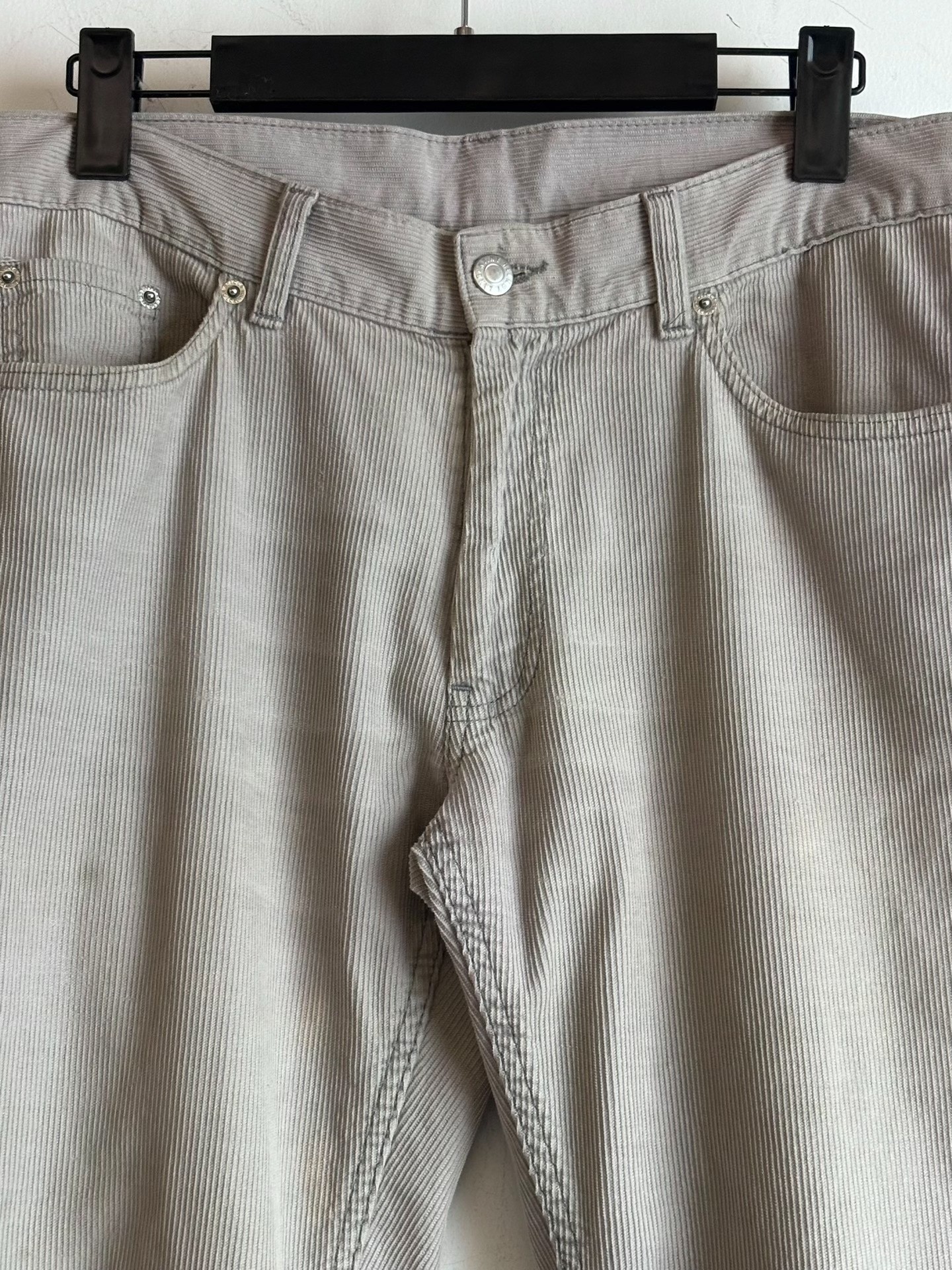Helmut Lang 90's Gray Corduroy Pants — front
