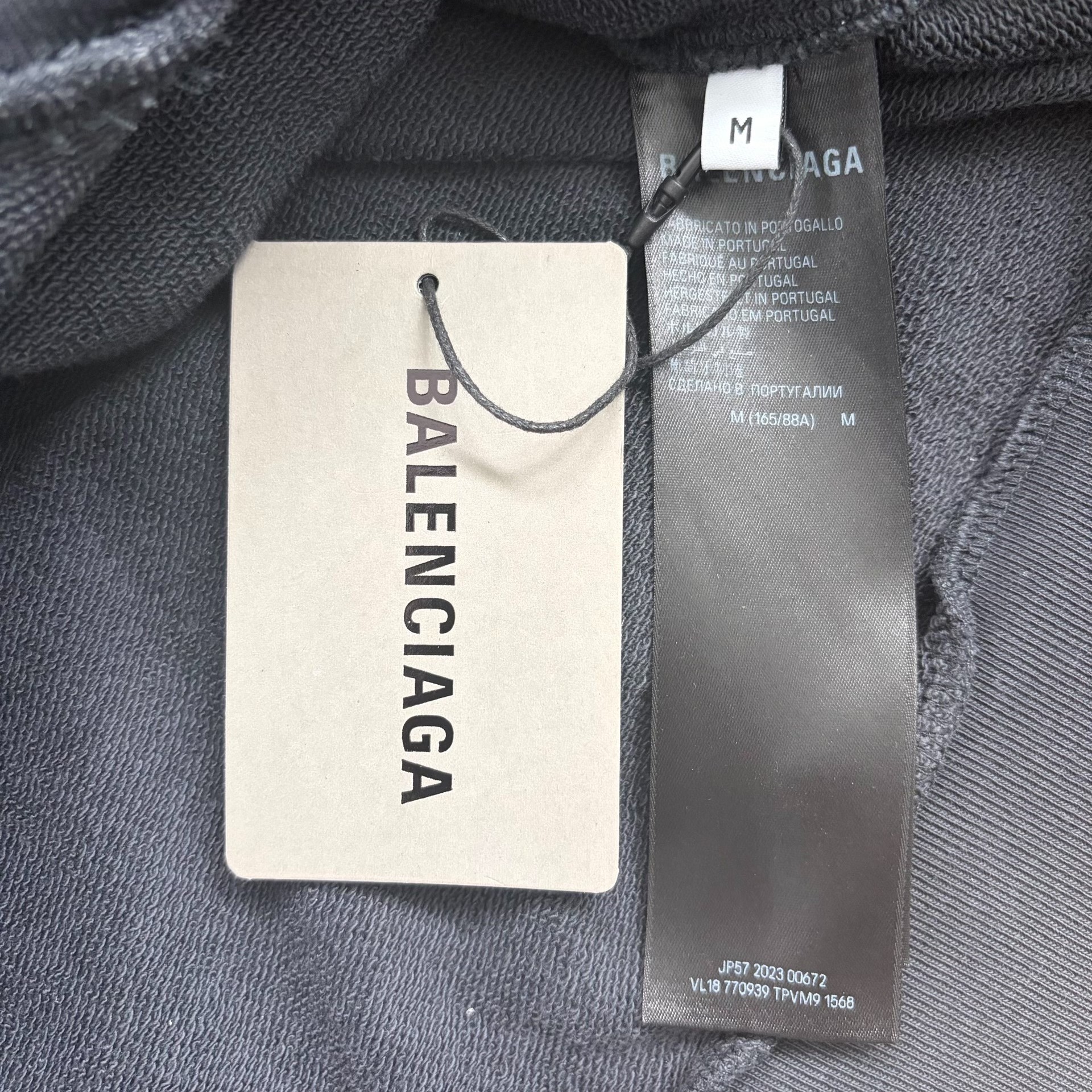 Balenciaga Flame Logo Zip-Up Hoodie — back