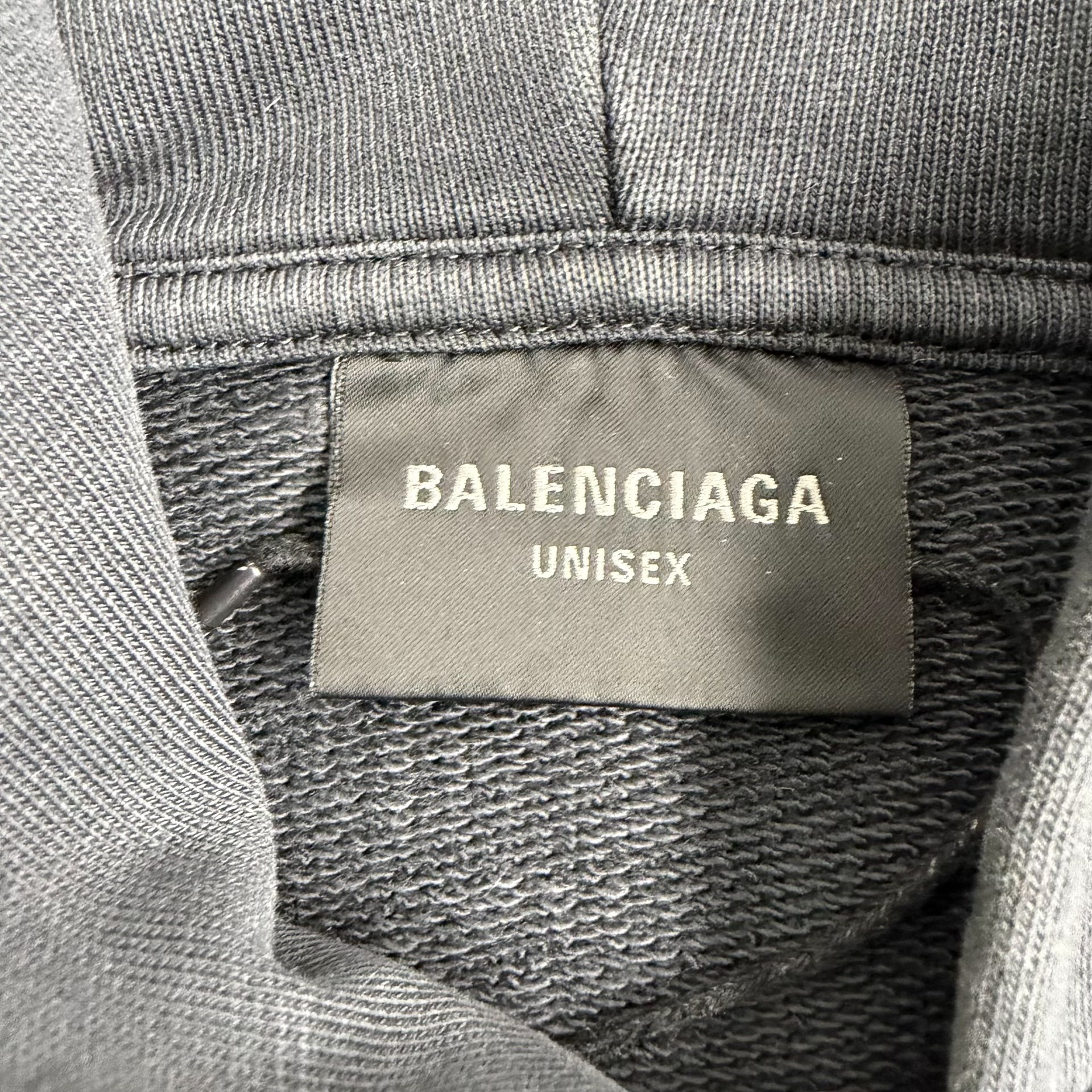 Balenciaga Flame Logo Zip-Up Hoodie — detail