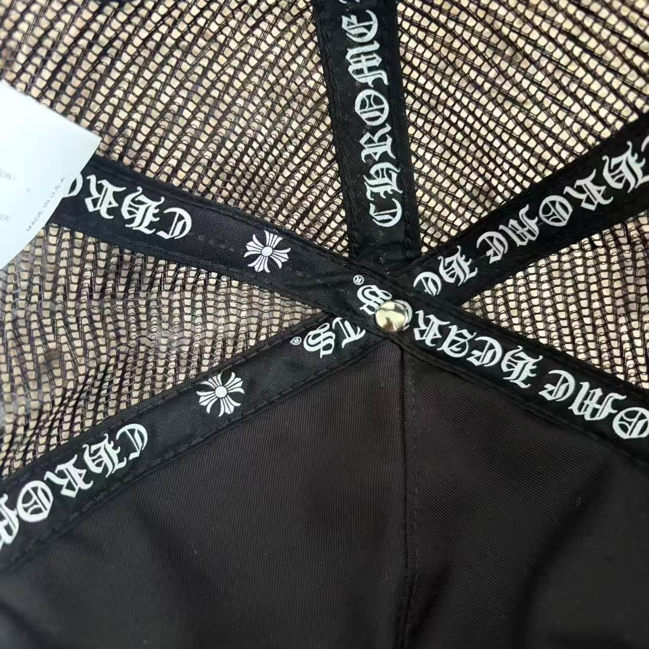 Chrome Hearts FUCK Patch Trucker Cap — back
