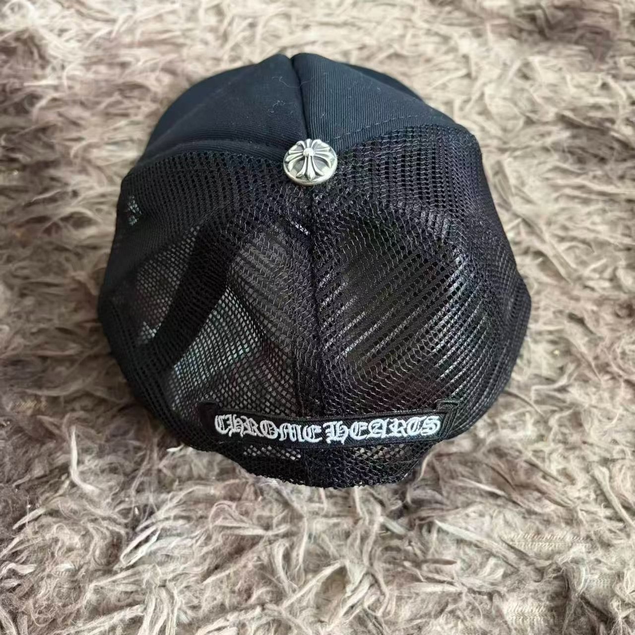 Chrome Hearts FUCK Patch Trucker Cap — front