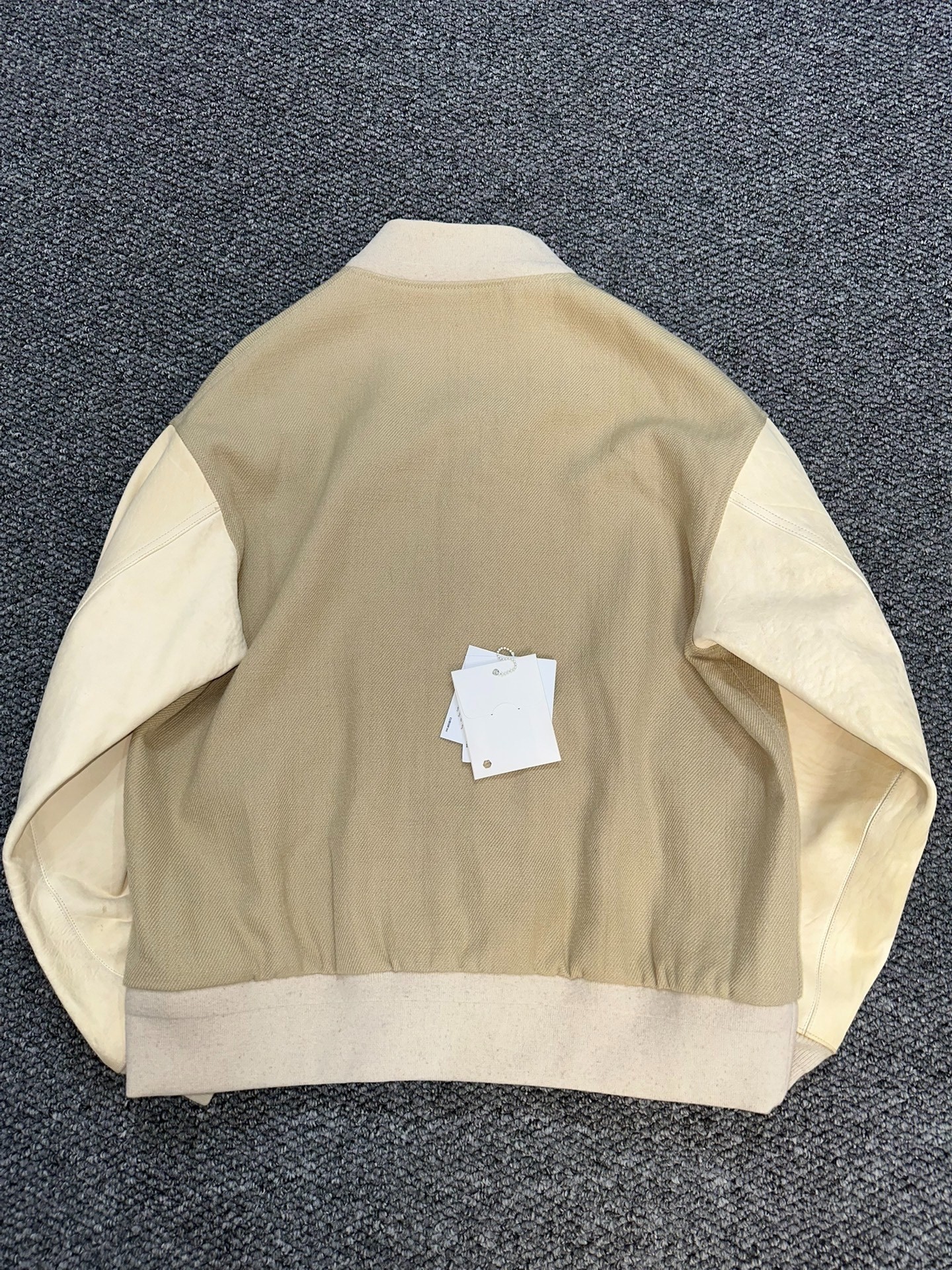 Visvim Drake Leather Sleeve Varsity Jacket — back