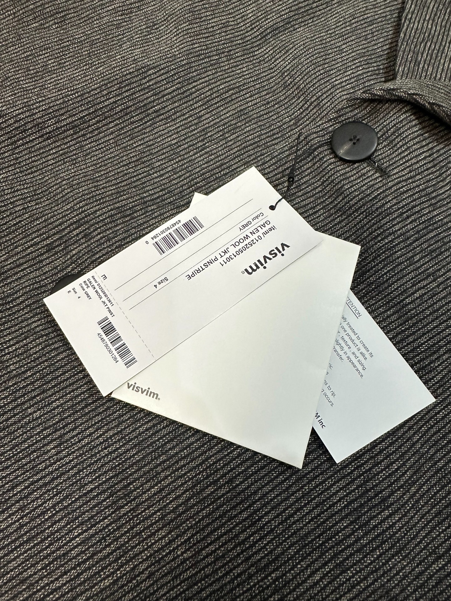 Visvim Galen Wool Padded Blazer — detail