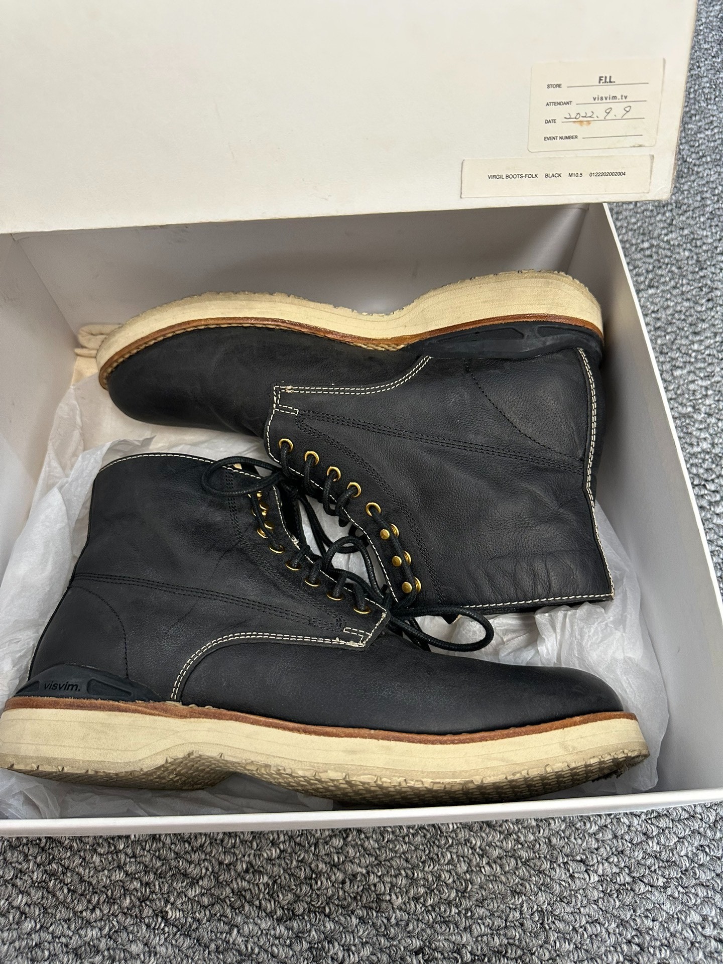 Visvim 2022 Limited Virgil Kangaroo Boots — detail