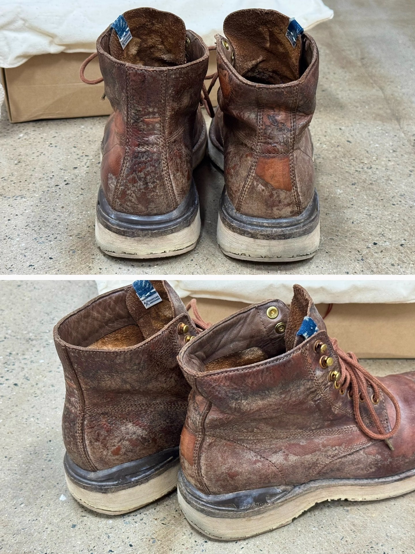 Visvim ICT Virgil Folk Boots — label