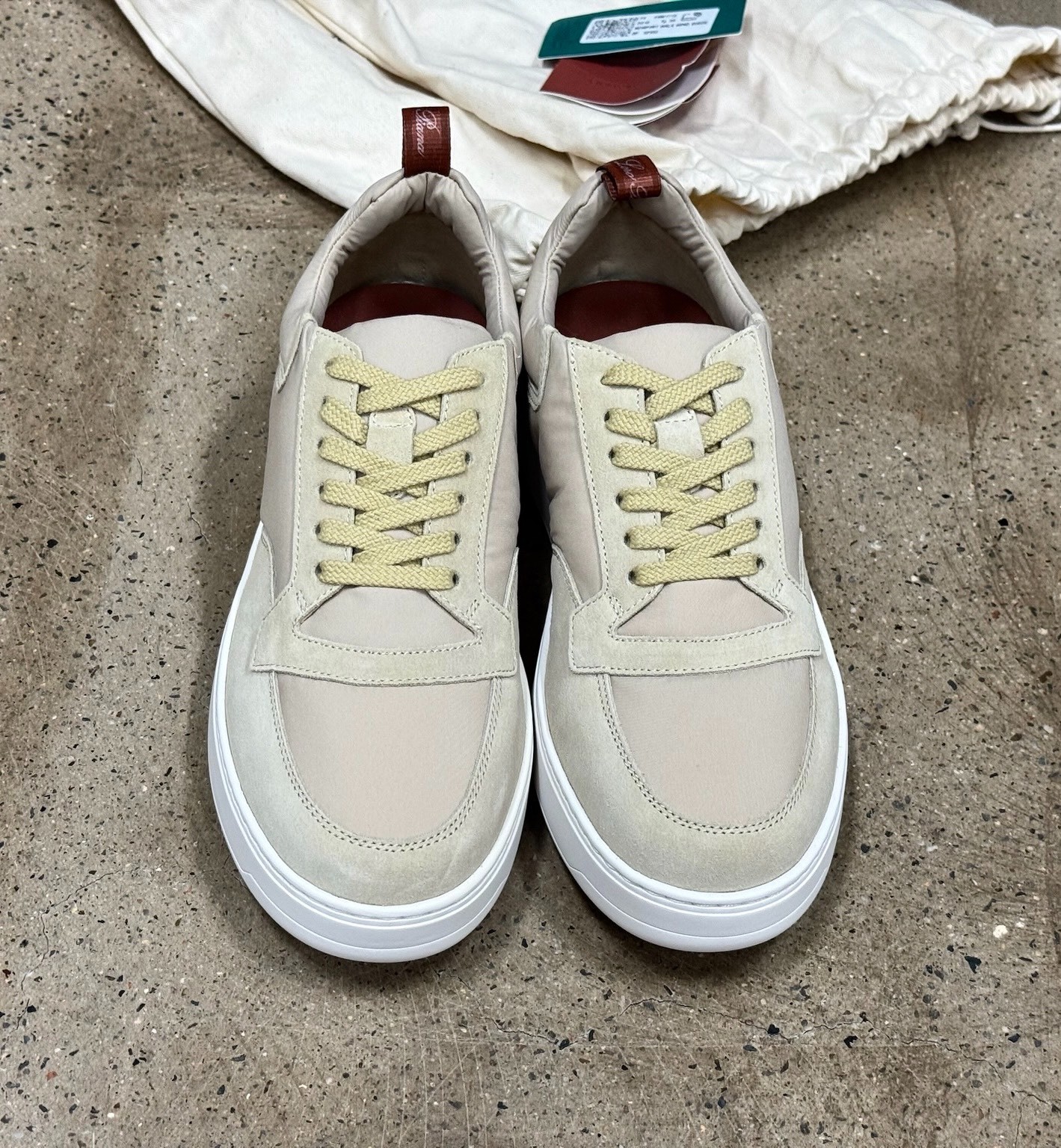 Loro Piana Beige Newport Sneakers — front